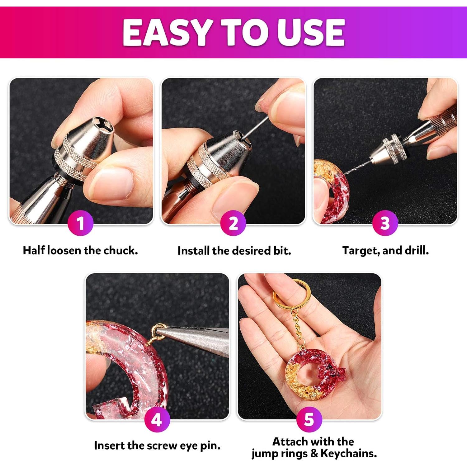 Taladro Manual LEOBRO con 10 Brocas y Pinzas - Kit 210 PCS