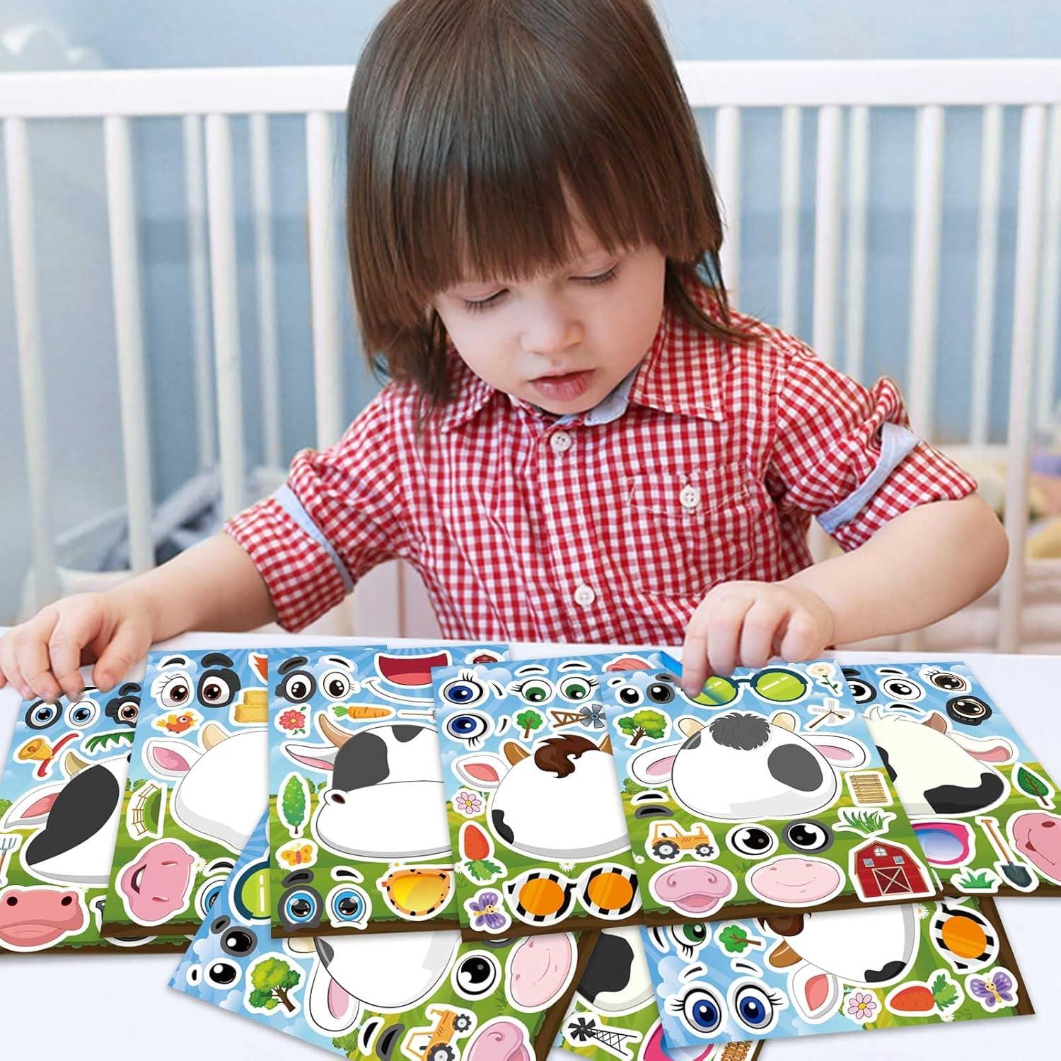 Calcomanías de Vacas DUJAA 24 Piezas Creativas para Niños