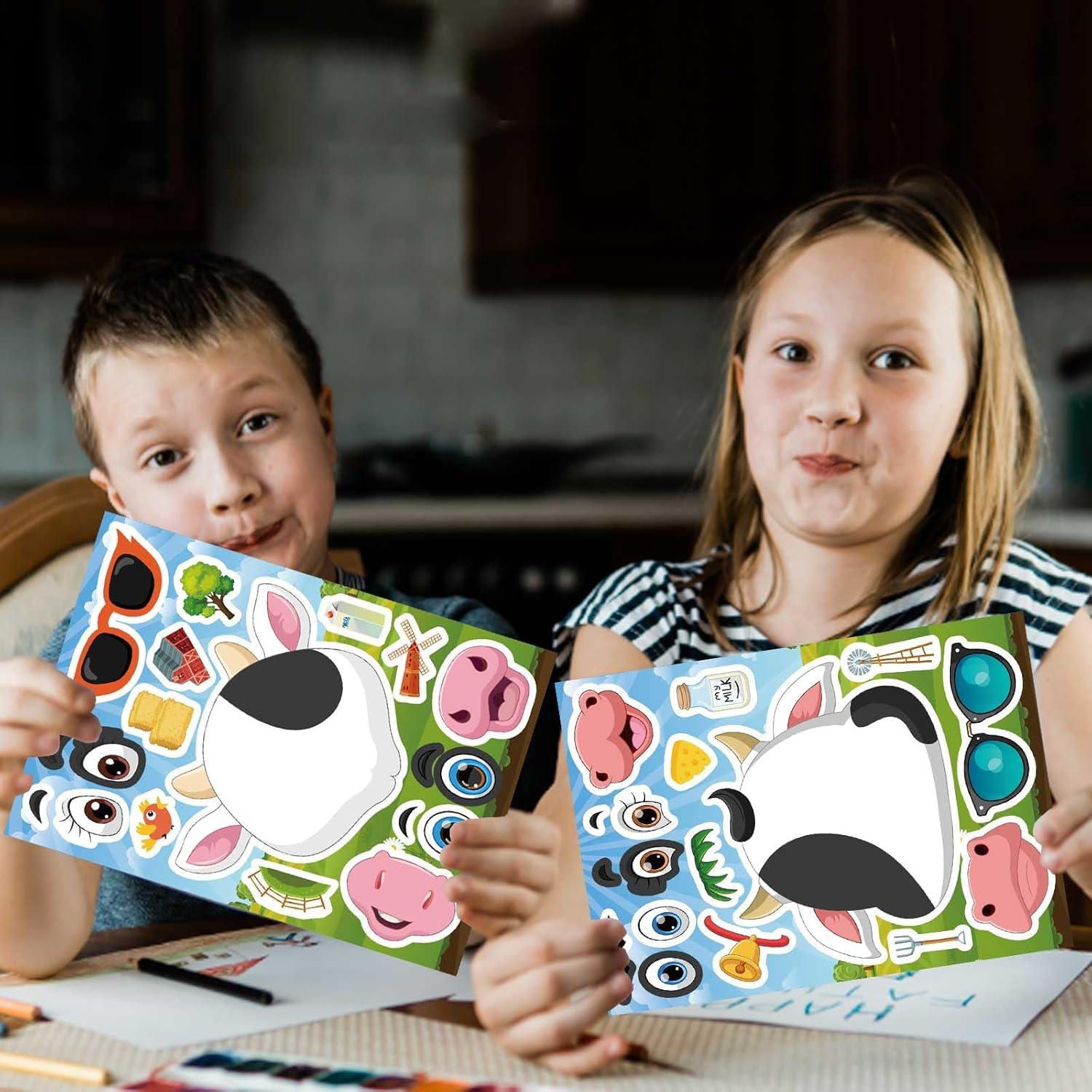 Calcomanías de Vacas DUJAA 24 Piezas Creativas para Niños