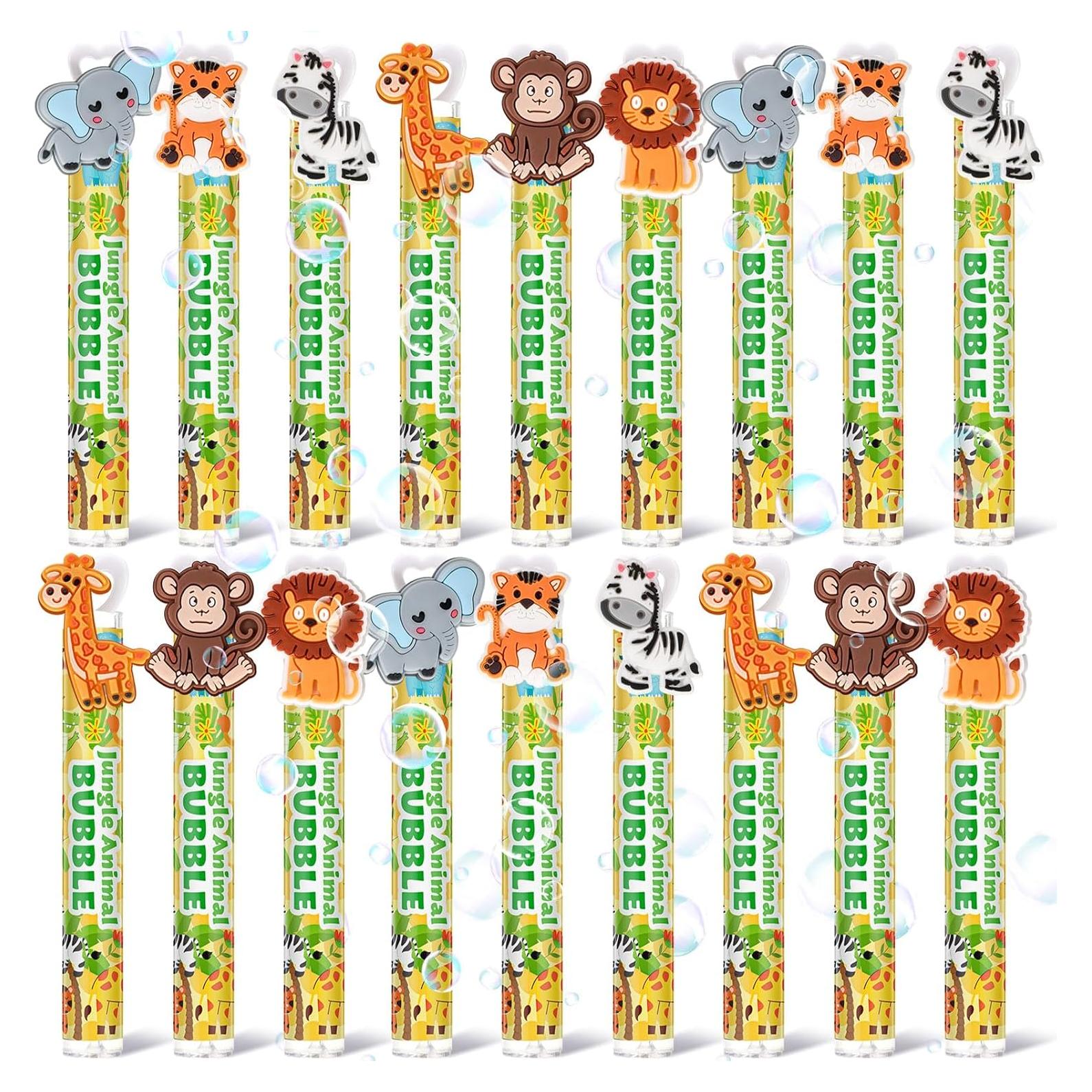 Varitas de Burbujas Shappy 32 Pcs Animales Selva 10,67 cm