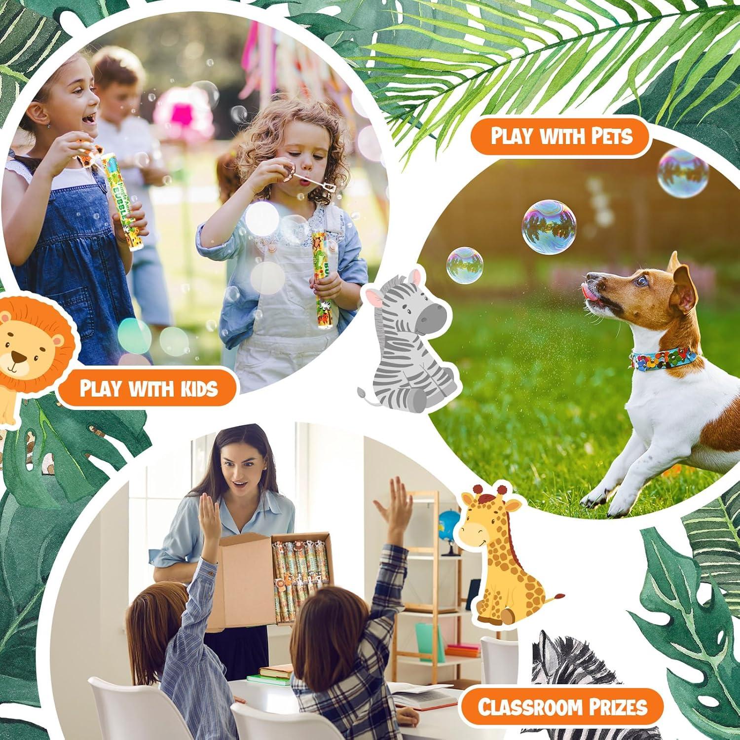 Varitas de Burbujas Shappy 32 Pcs Animales Selva 10,67 cm