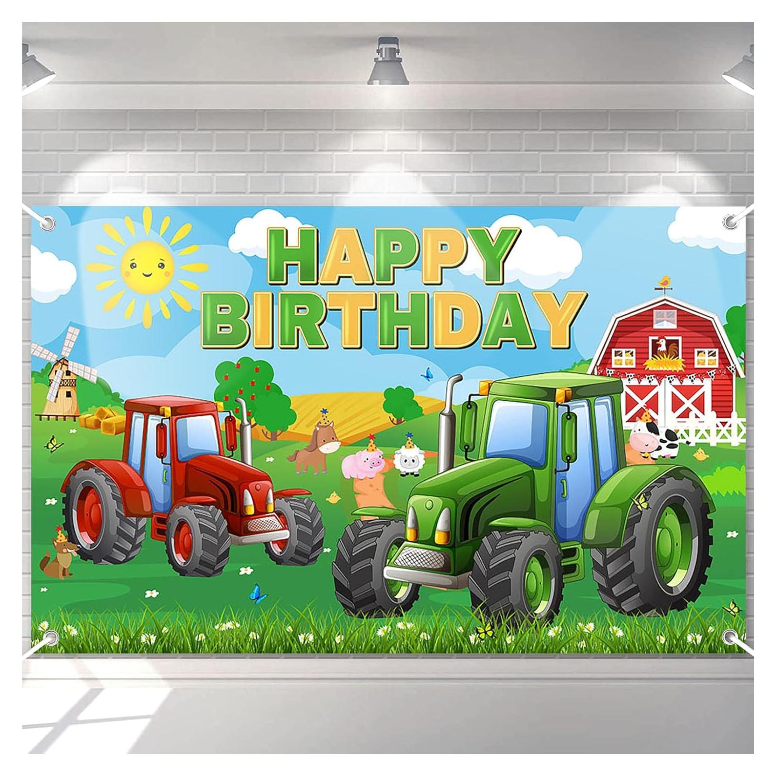 Fondo de Cumpleaños de Granja Avezano 180x110 cm Decoración