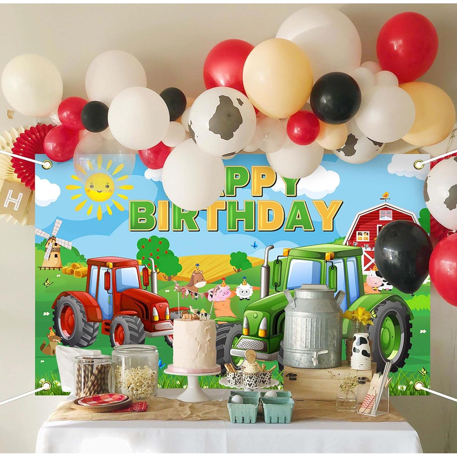 Fondo de Cumpleaños de Granja Avezano 180x110 cm Decoración