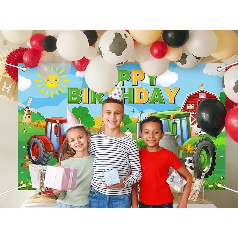 Fondo de Cumpleaños de Granja Avezano 180x110 cm Decoración