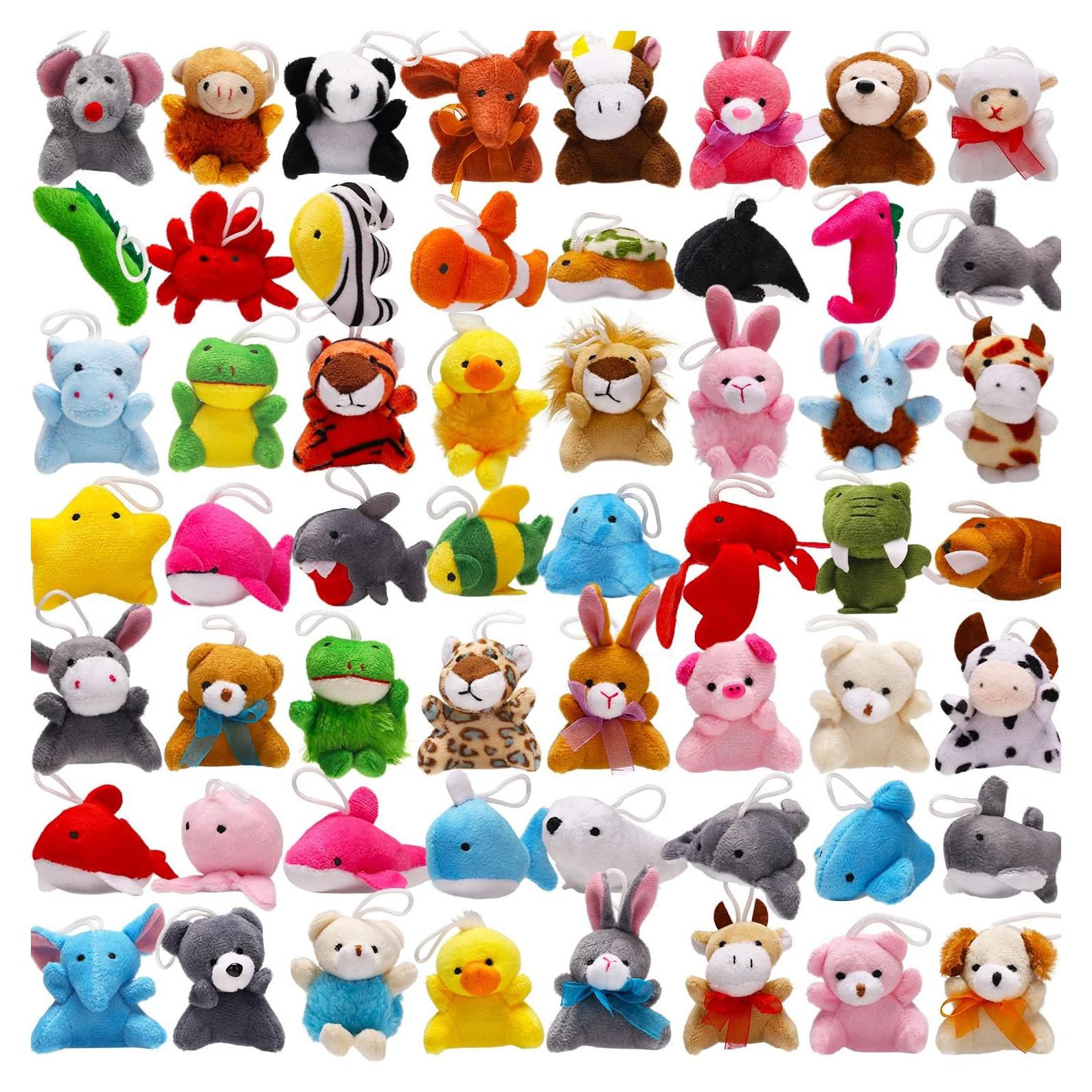 Paquete de 56 Mini Juguetes de Peluche Animales Uzoxlsn