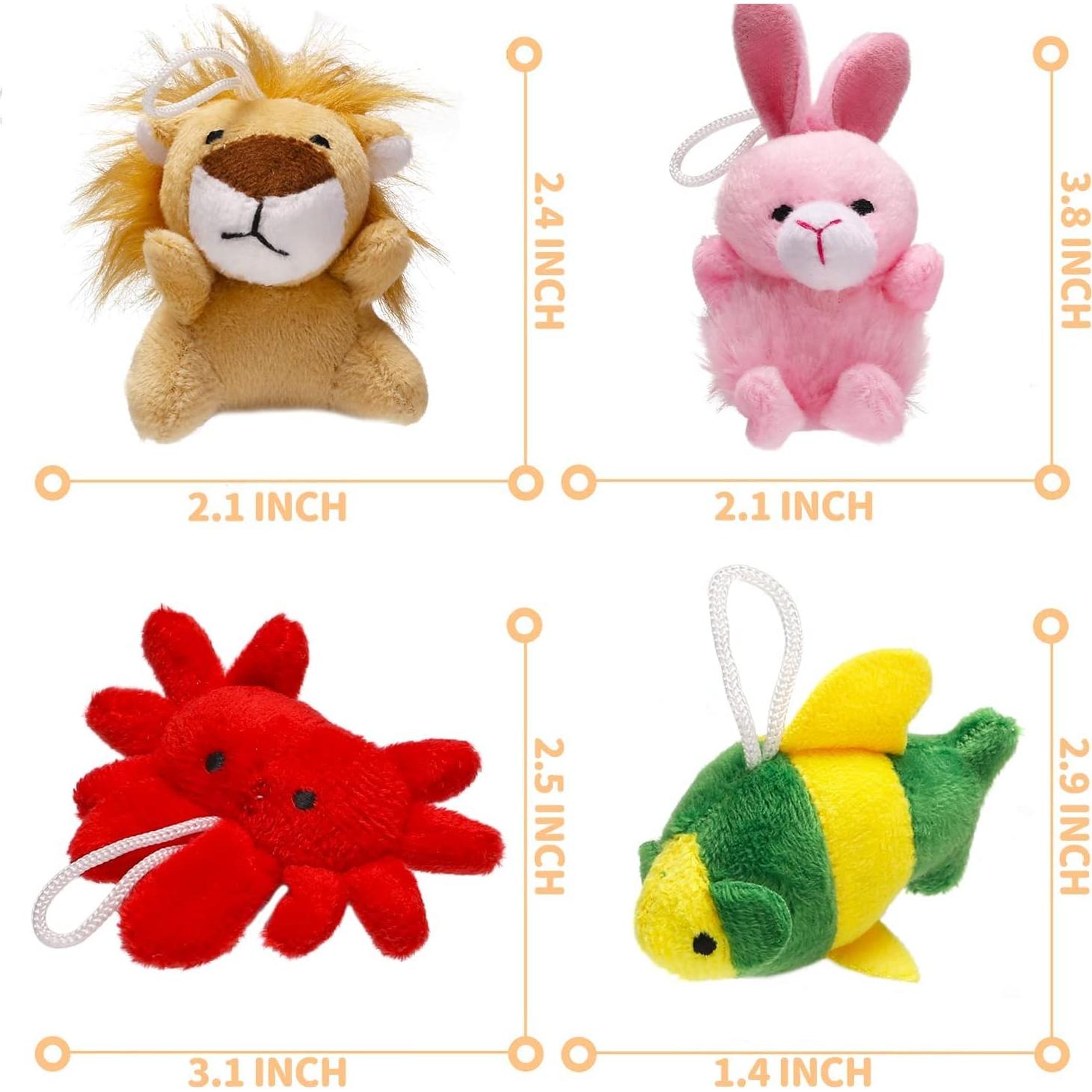 Paquete de 56 Mini Juguetes de Peluche Animales Uzoxlsn