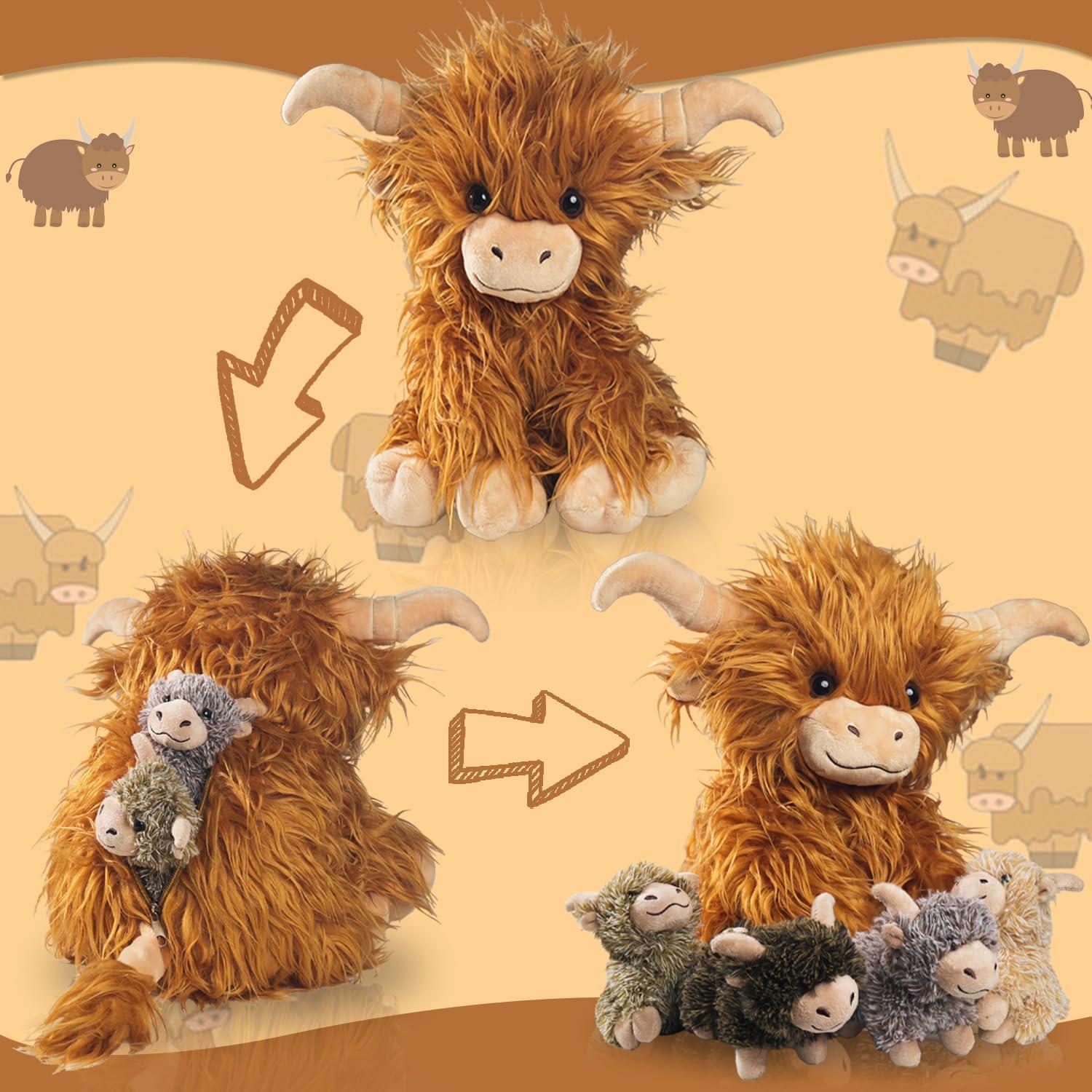 Conjunto de 5 Juguetes de Vaca de Peluche Youthfuljive