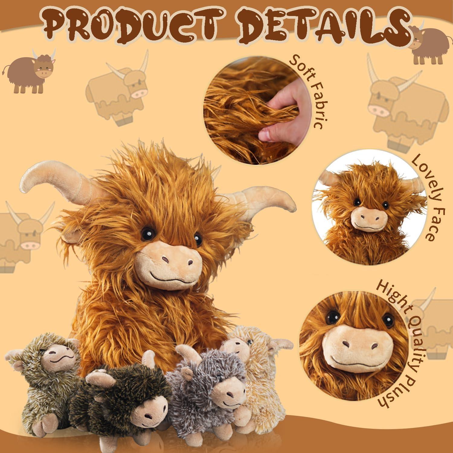 Conjunto de 5 Juguetes de Vaca de Peluche Youthfuljive