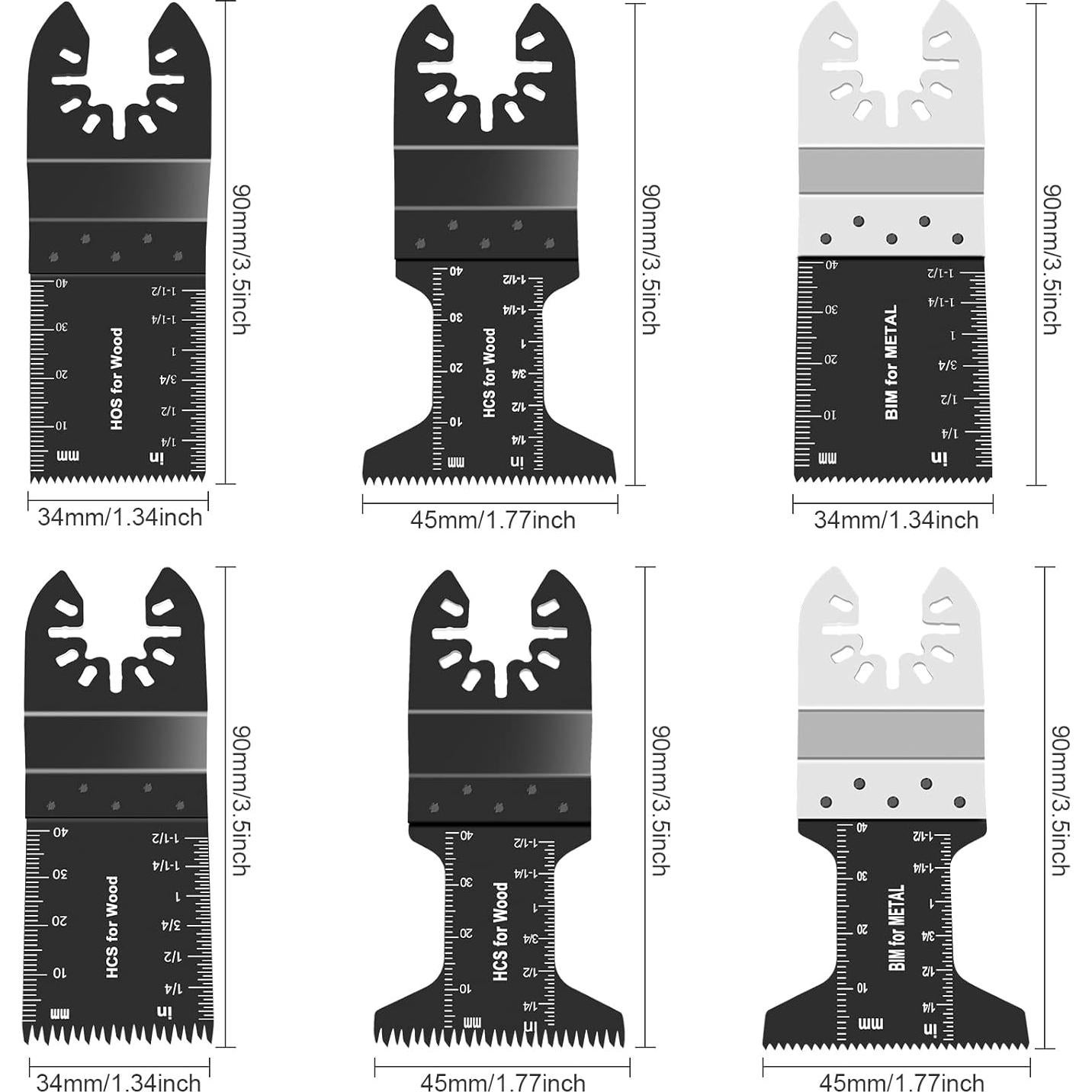 23 Piezas Cuchillas Oscilantes Farady para Madera y Metal