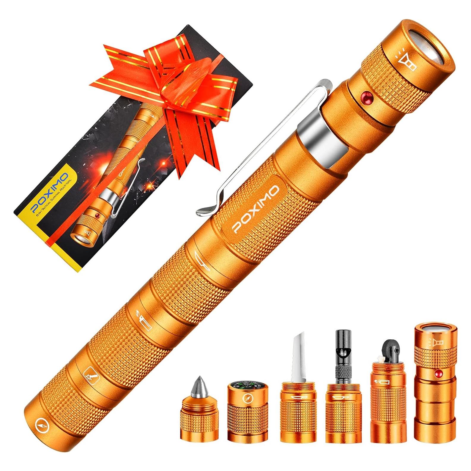 Multiherramienta POXIMO EDC 5-en-1 con Linterna y Cuchilla