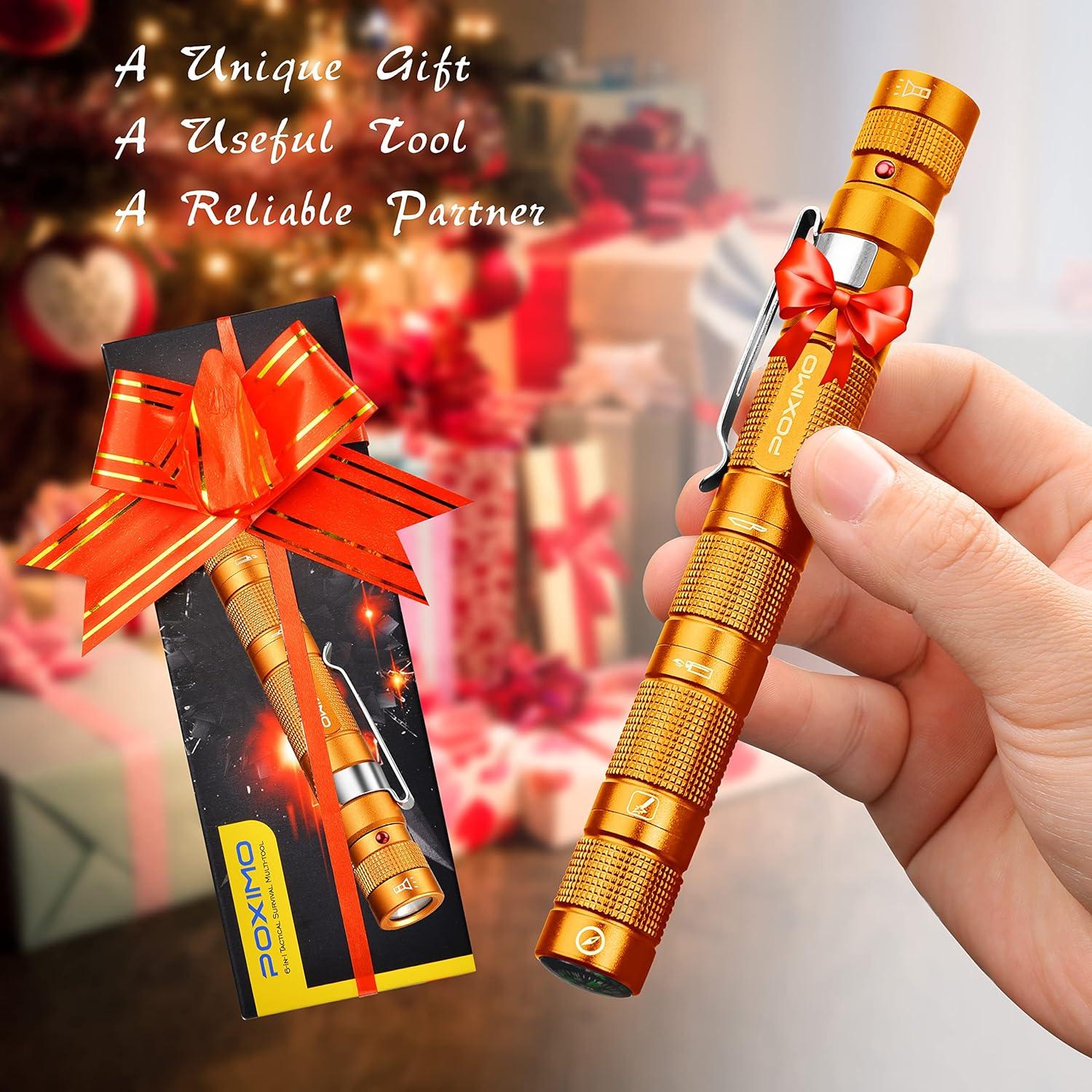 Multiherramienta POXIMO EDC 5-en-1 con Linterna y Cuchilla