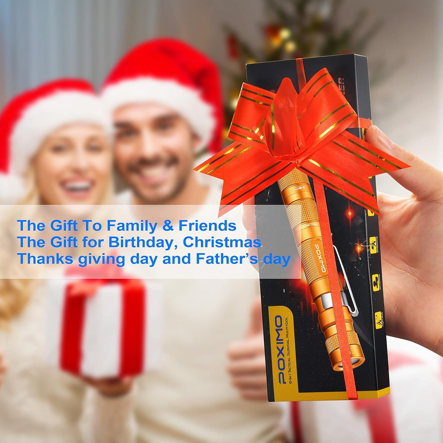 Multiherramienta POXIMO EDC 5-en-1 con Linterna y Cuchilla