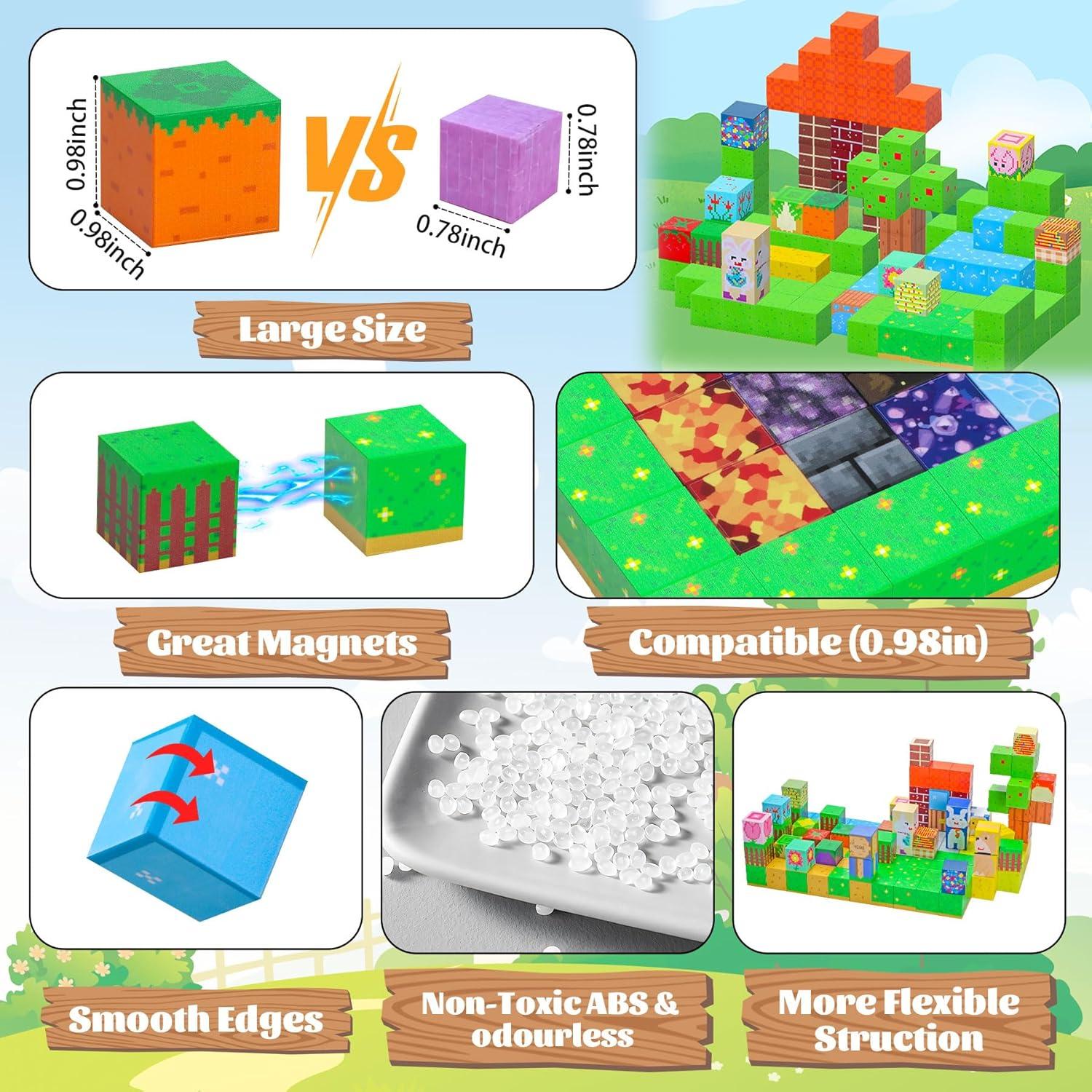 Bloques Magnéticos SKTMYY 120PCS Juguetes Educativos 3-12 Años
