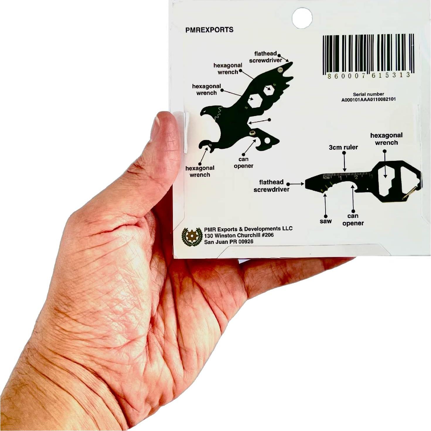 Multiherramienta Llavero PMR EXPORTS Águila y Llave - 2 Piezas