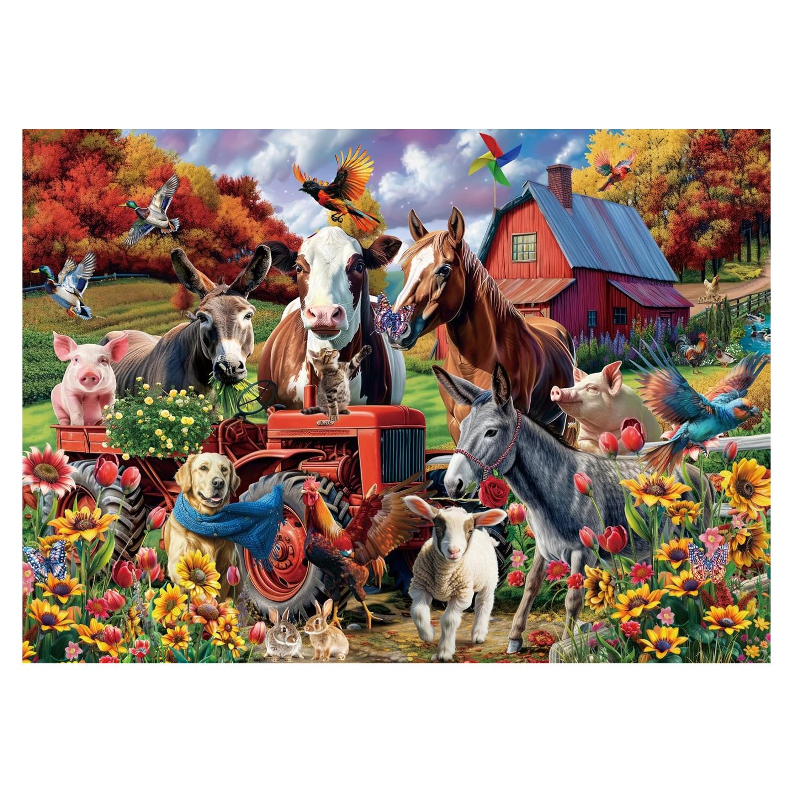 Rompecabezas Granja Divertida BBOLDIN 1000 Piezas 70x50 cm