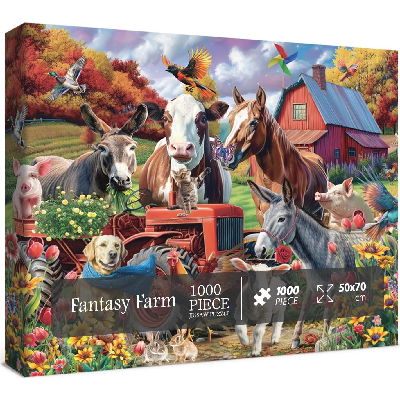Rompecabezas Granja Divertida BBOLDIN 1000 Piezas 70x50 cm