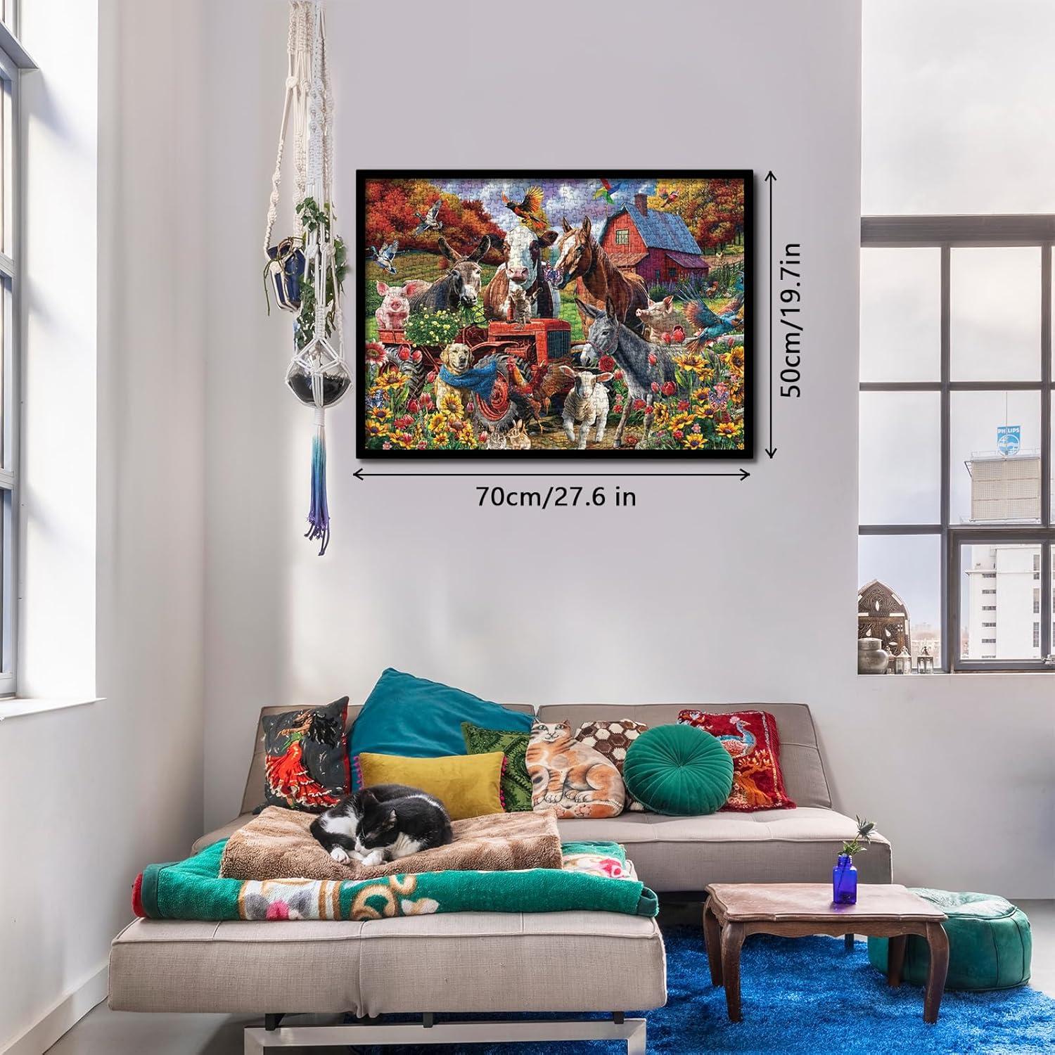 Rompecabezas Granja Divertida BBOLDIN 1000 Piezas 70x50 cm