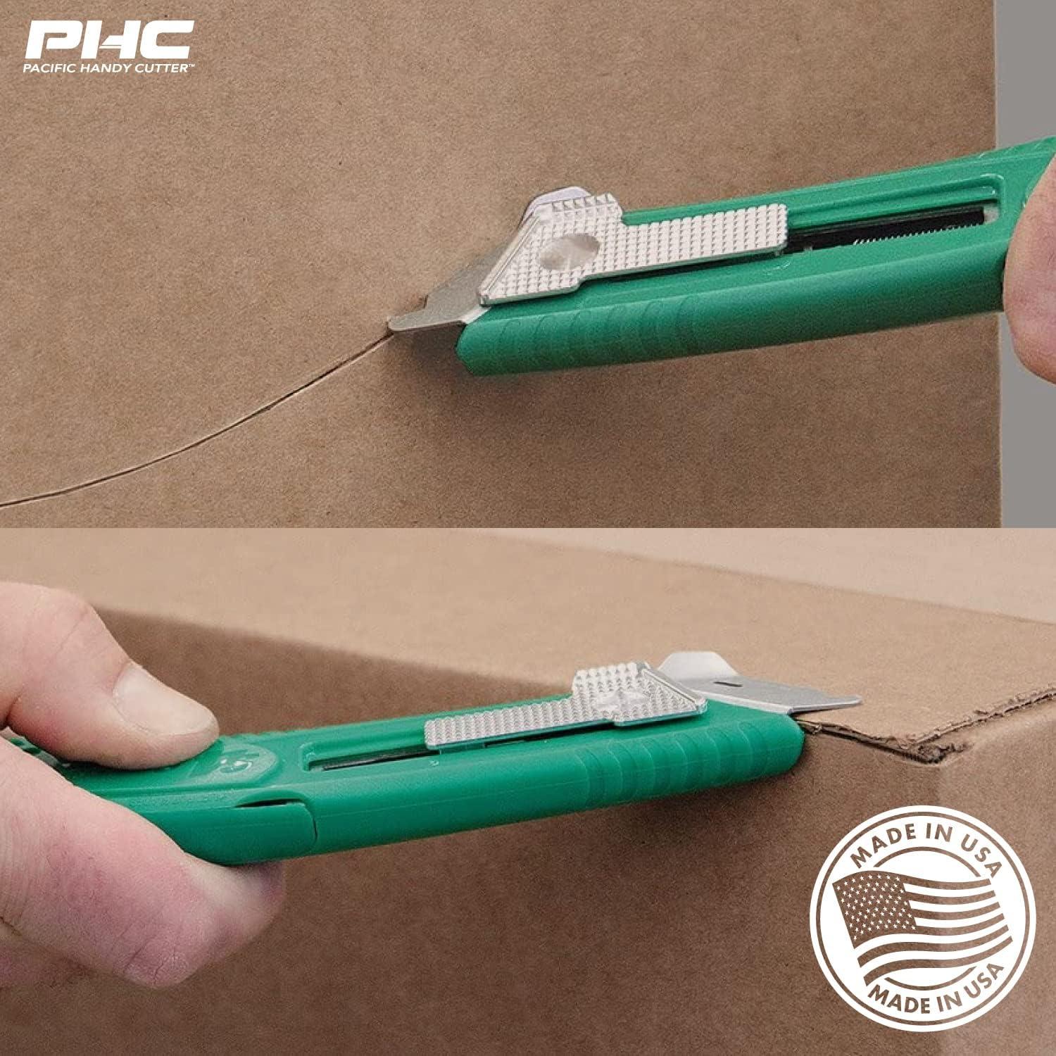 Cortador de Seguridad Retráctil Pacific Handy Cutter S4SR Verde