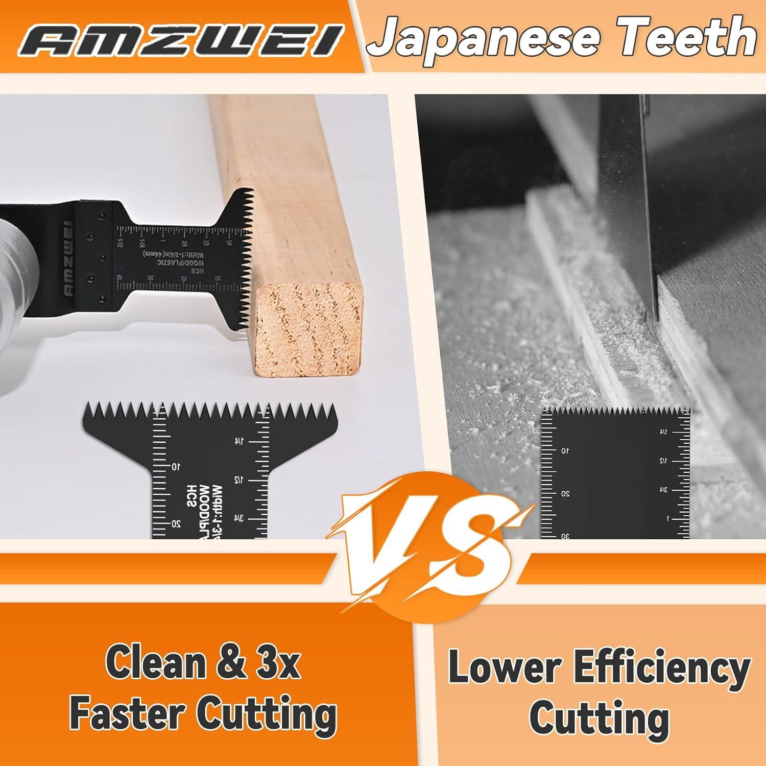 Juego de 25 Cuchillas Oscilantes Titanio Bi-Metal AMZWEI