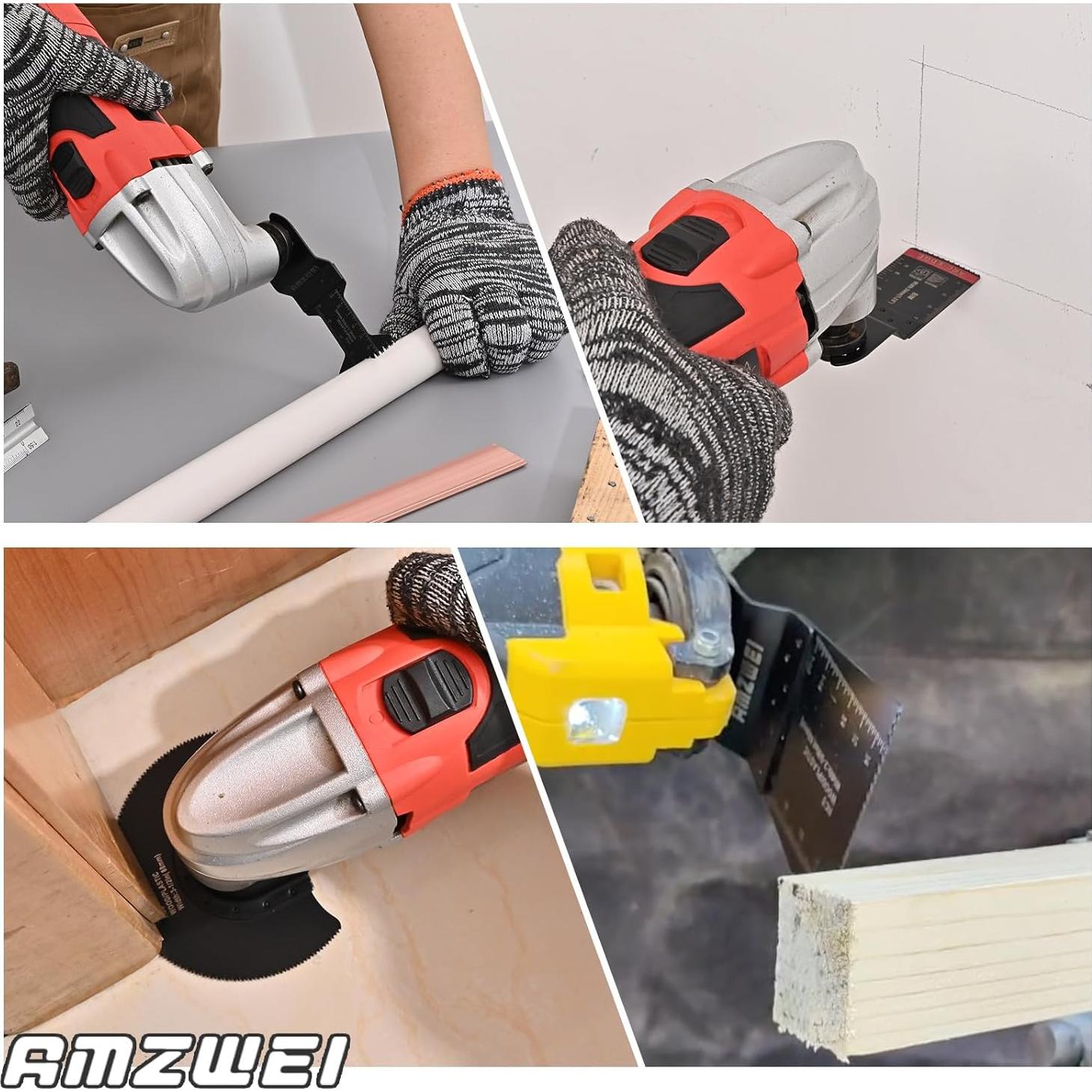 Juego de 25 Cuchillas Oscilantes Titanio Bi-Metal AMZWEI