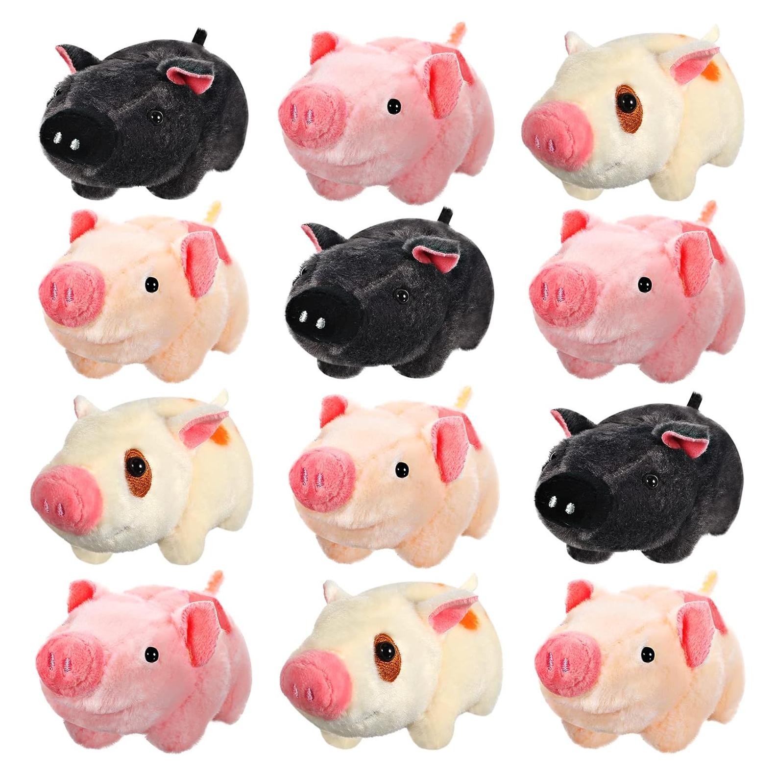 Paquete de 12 Juguetes de Peluche Mini Animales 10 cm