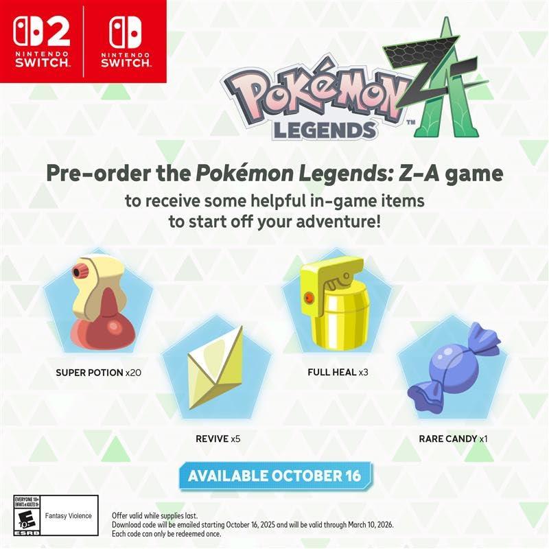 Pokémon Legends: Z-A - Nintendo Switch - Edición Física