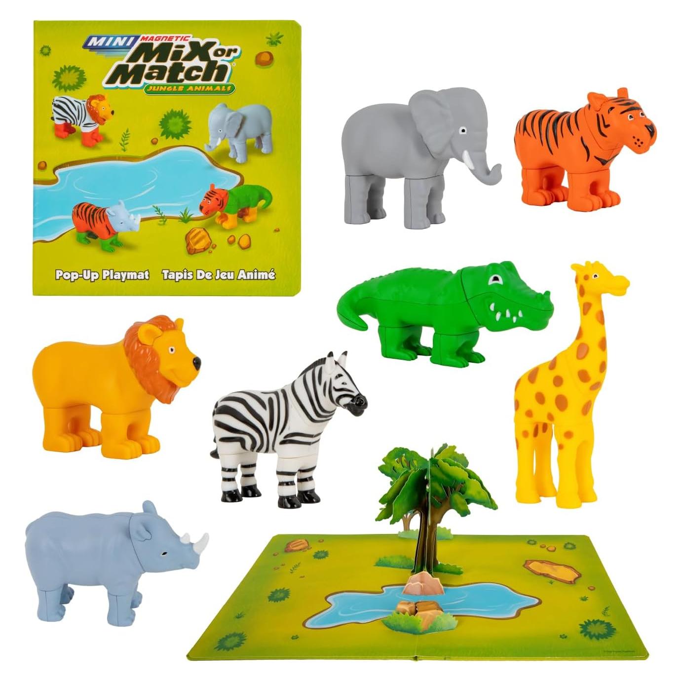 Juguetes Magnéticos Mini Selva - 7 Animales + Tapete