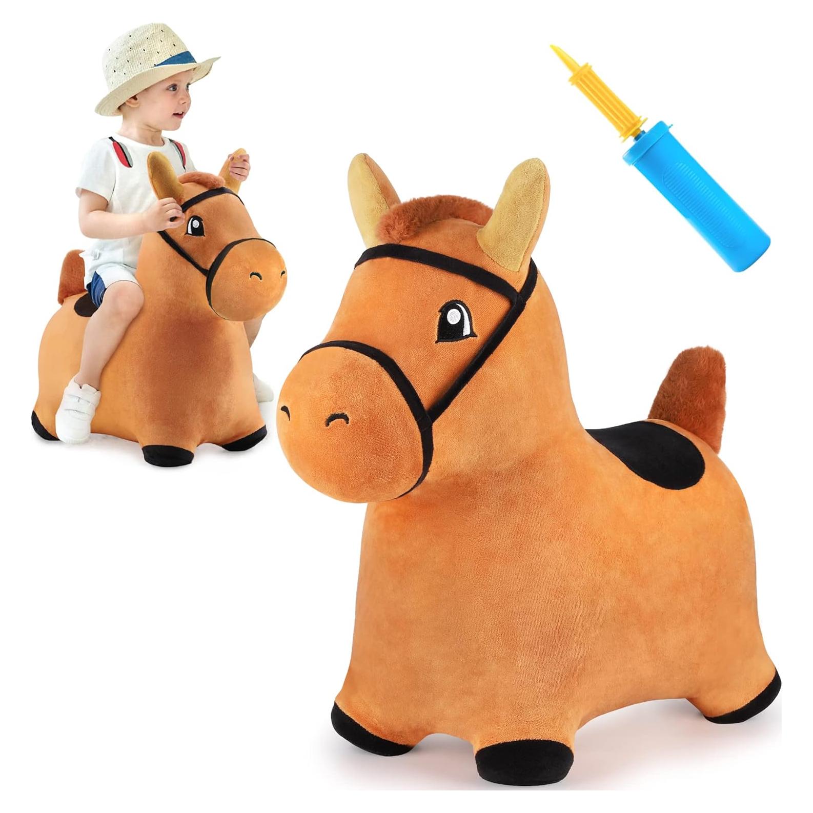 Caballo Saltarín Marrón iPlay, Juguete Inflable para Niños