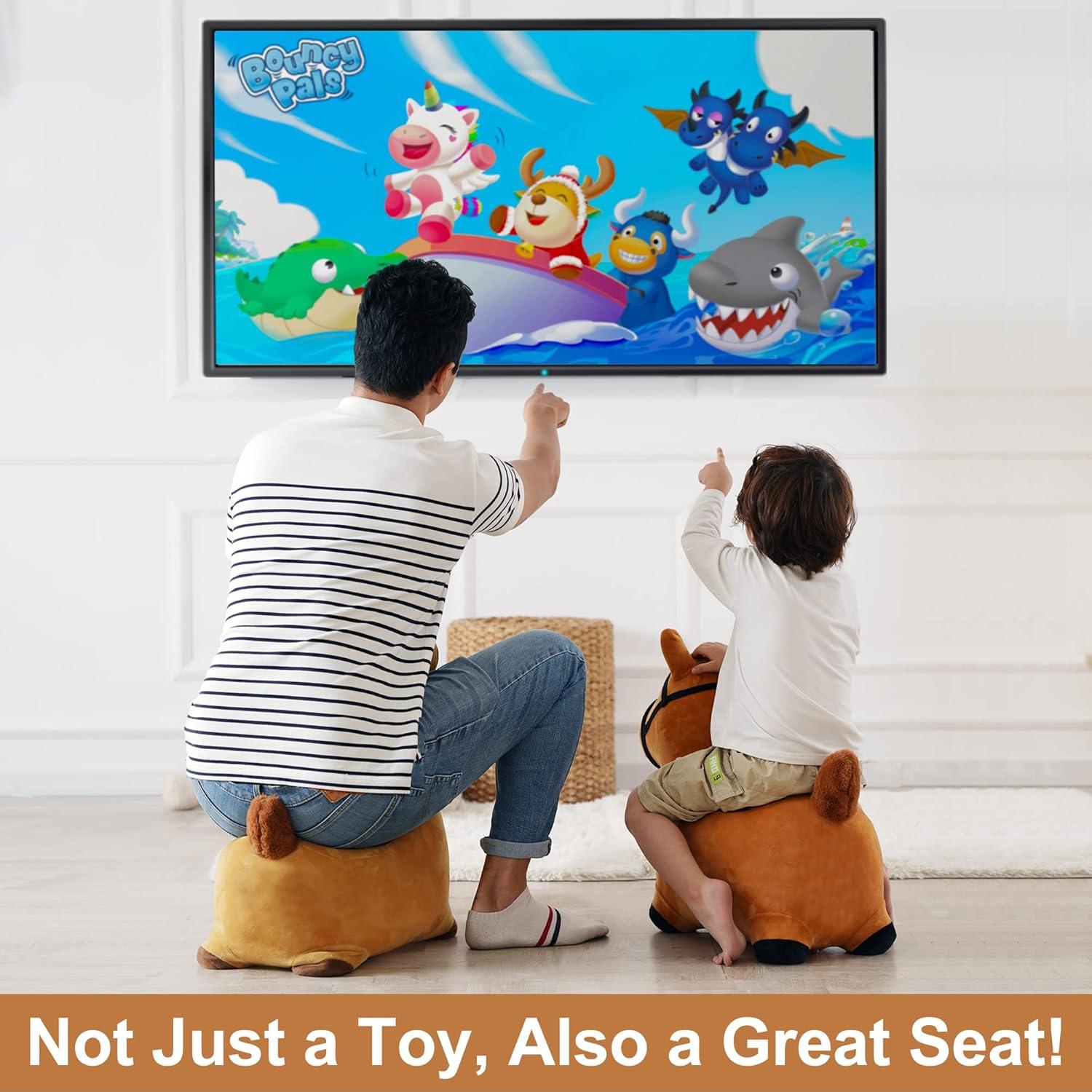 Caballo Saltarín Marrón iPlay, Juguete Inflable para Niños