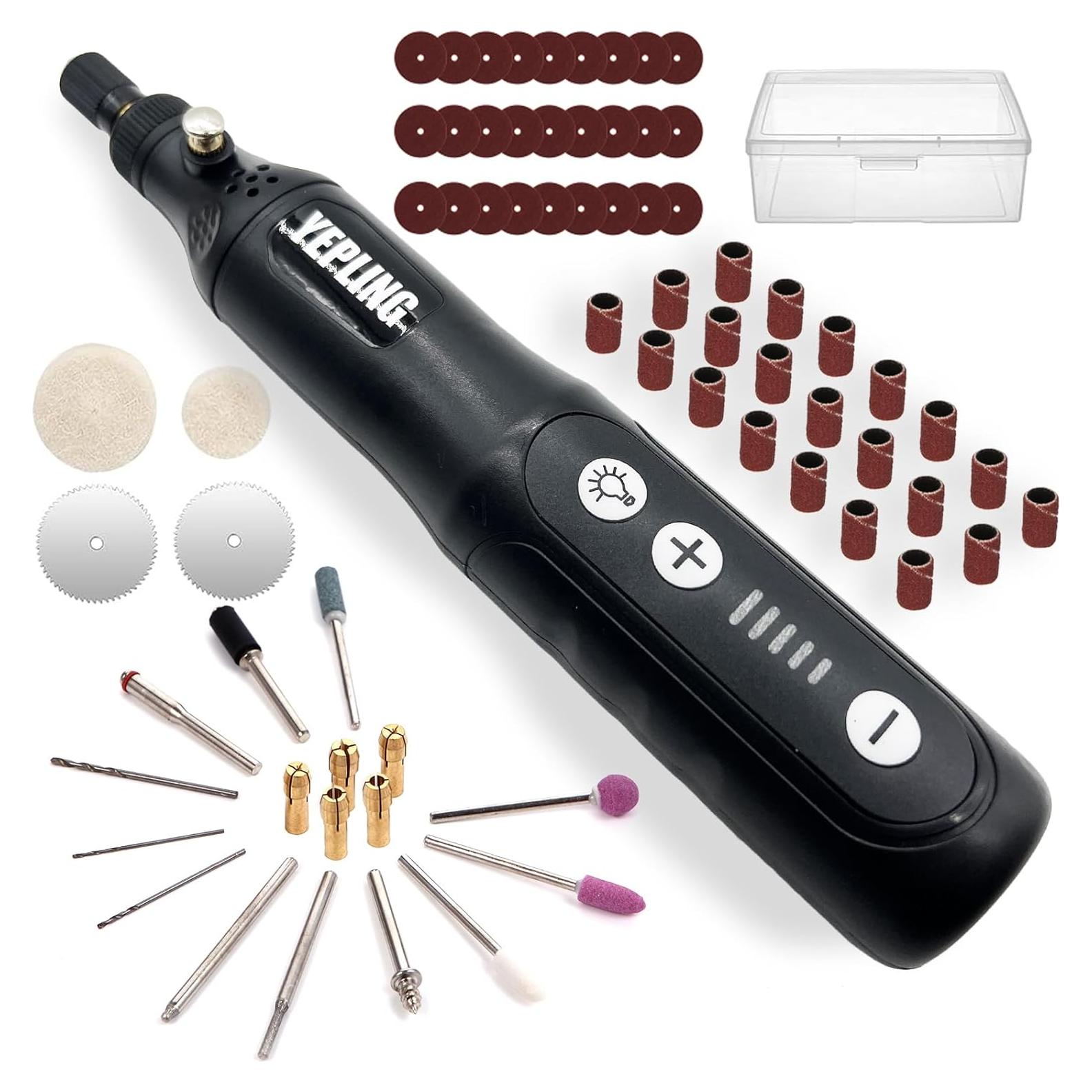 Mini Amoladora Eléctrica Inalámbrica YEPLING 3.7V 72 Accesorios