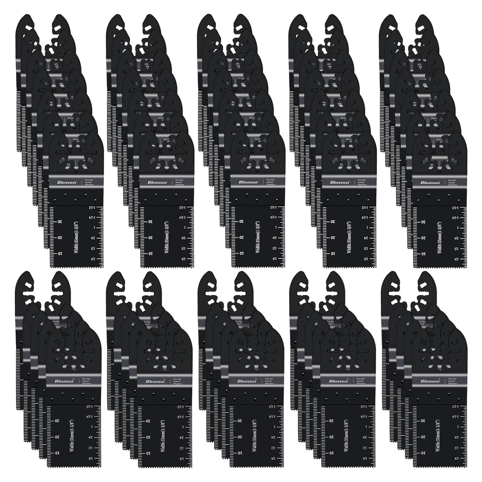 Bionso 60 Hojas de Herramienta Oscilante para Corte de Madera