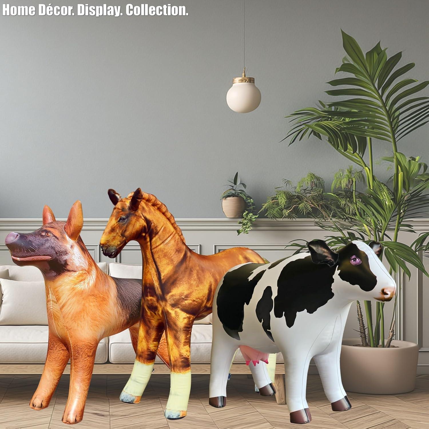 Jet Creations Animales Inflables 3PK Vaca Caballo Pastor