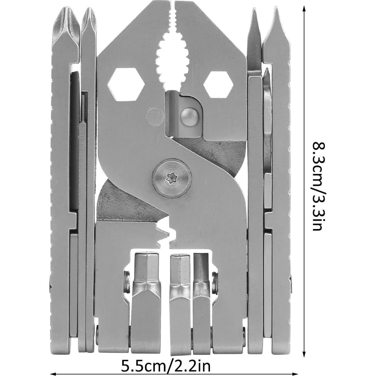 Multiherramienta 25-en-1 HERCHR de Acero Inoxidable para Camping