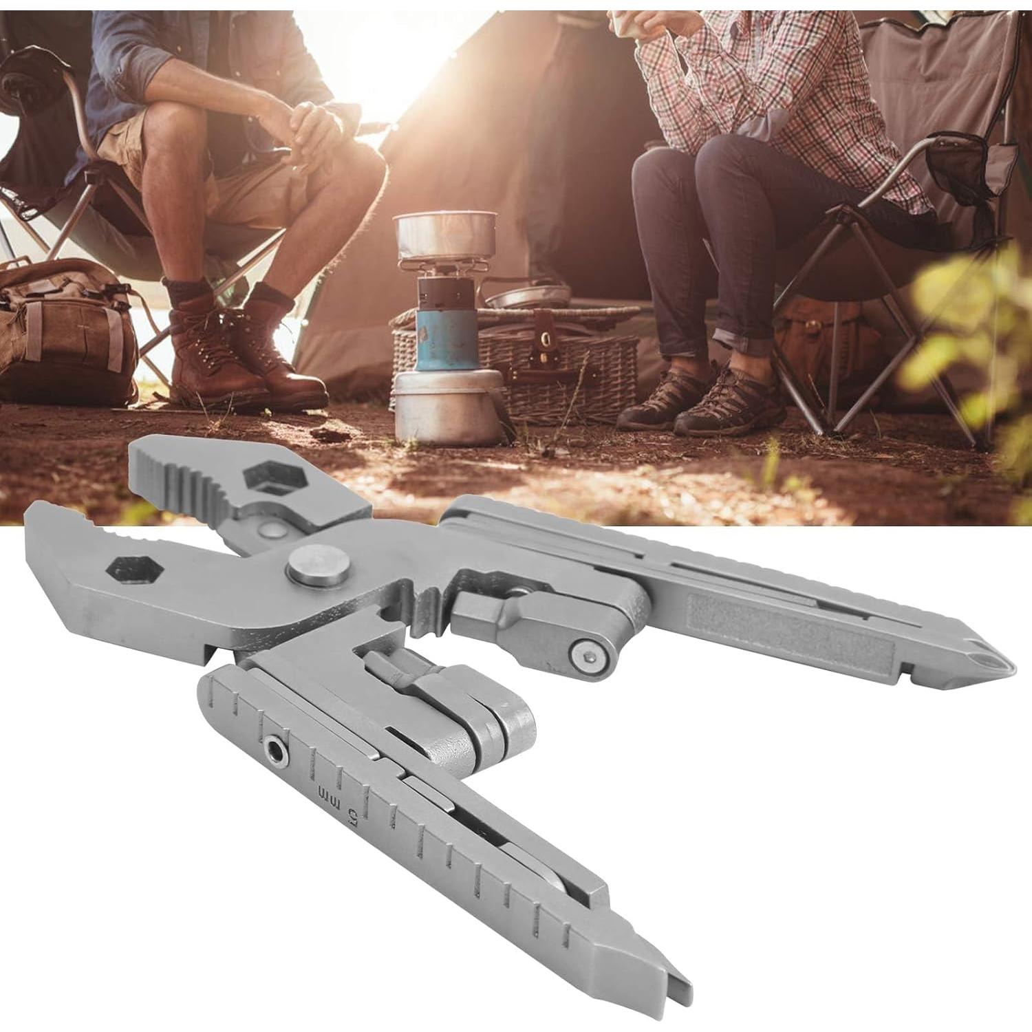 Multiherramienta 25-en-1 HERCHR de Acero Inoxidable para Camping