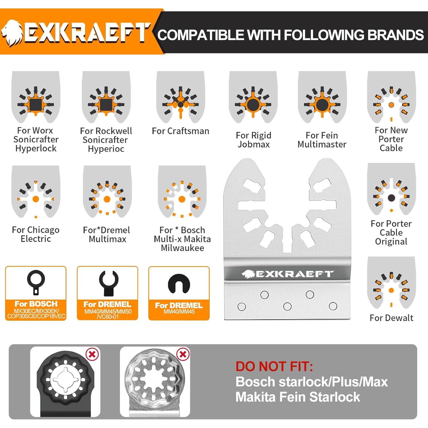 5 Cuchillas de Eliminación de Lechada Diamante EXKRAEFT 150mm