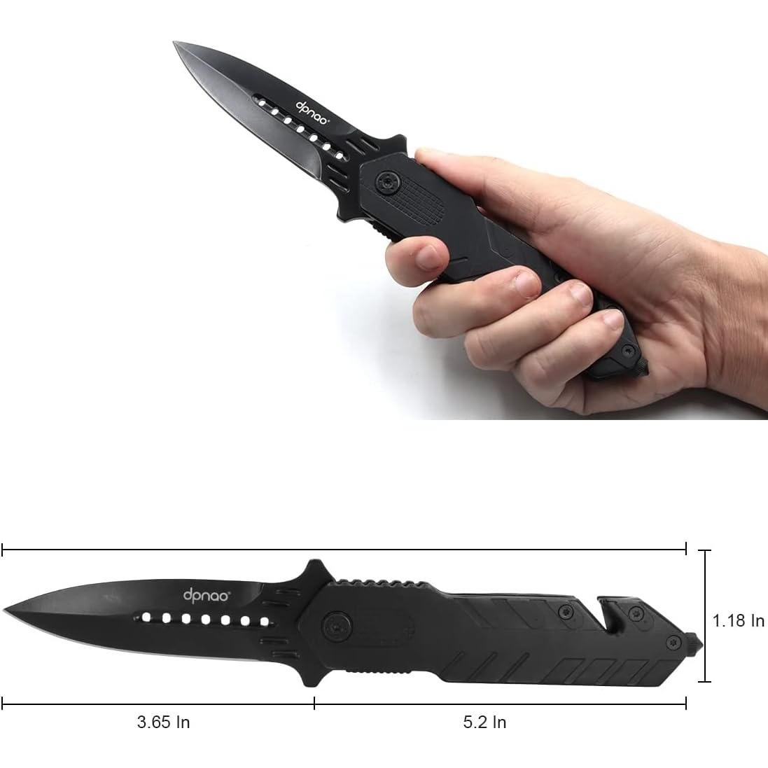 Cuchillo Plegable DPNAO D-20D de Acero Inoxidable 23.5 cm