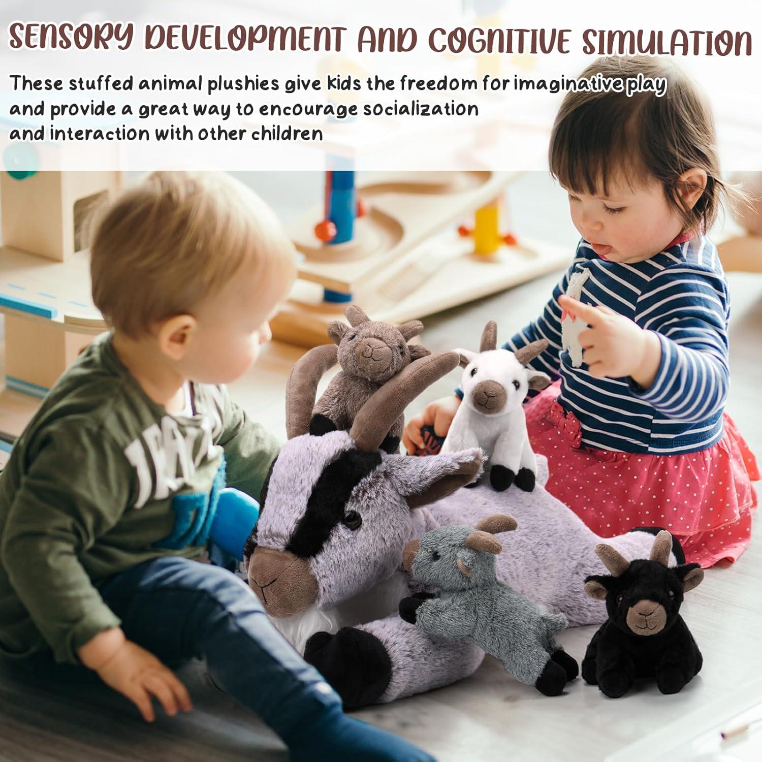 Conjunto de Juguetes de Peluche Cabra HyDren 5 Piezas 45 cm