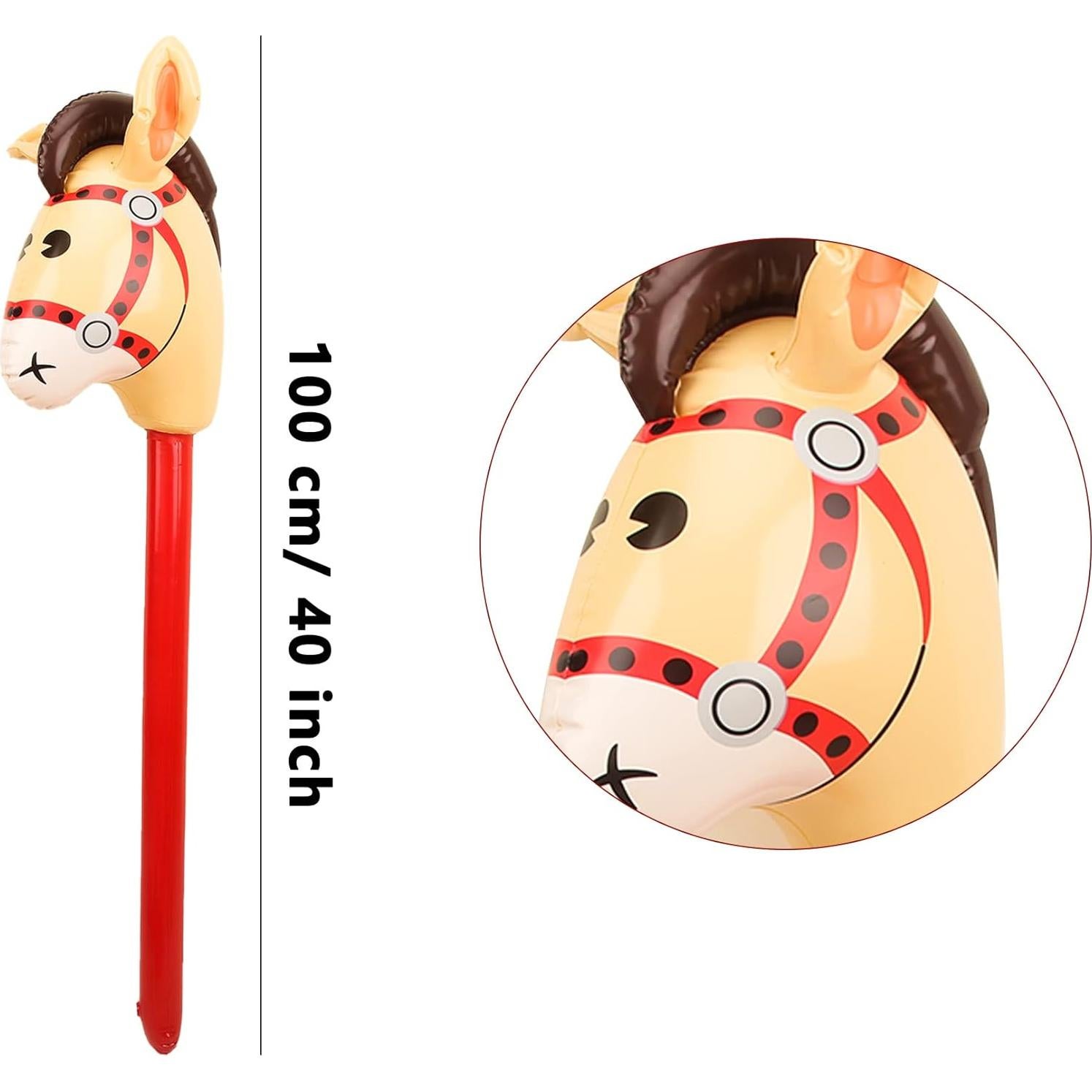 Paquete de 14 caballos inflables Haconba 100 cm para fiestas