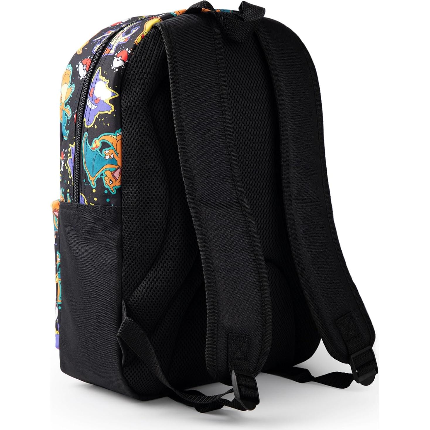 Mochila Pokémon Pikachu Charizard Gengar Meowth 40x30cm