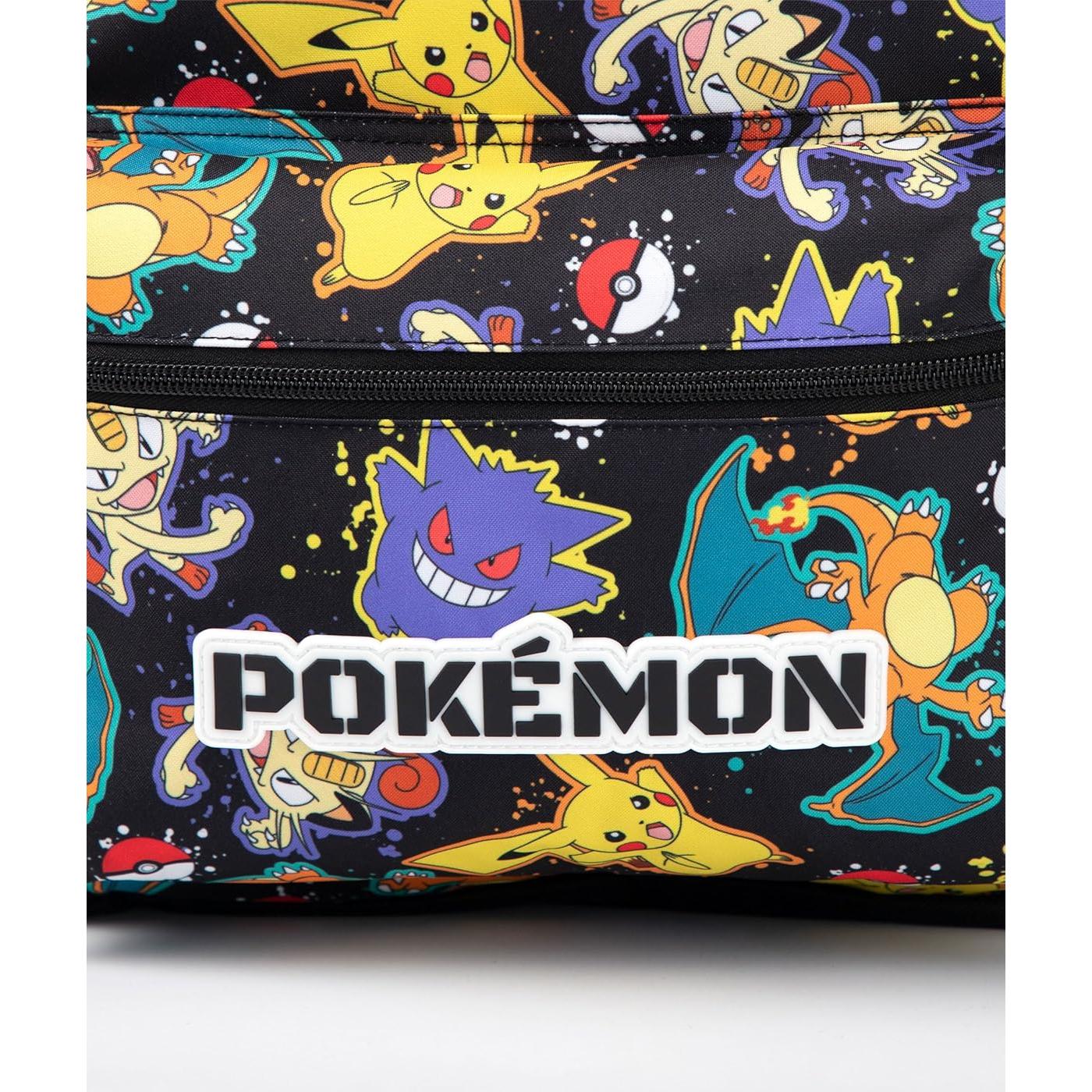 Mochila Pokémon Pikachu Charizard Gengar Meowth 40x30cm