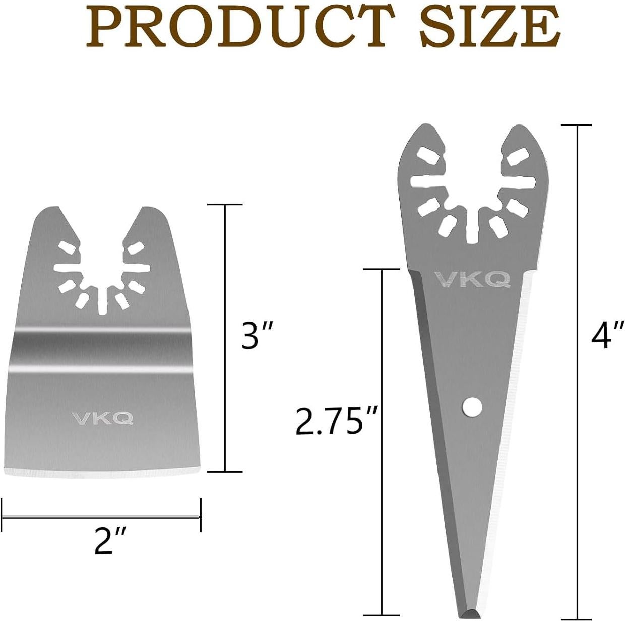 Juego de 4 Cuchillas de Raspado vkq para Herramienta Oscilante