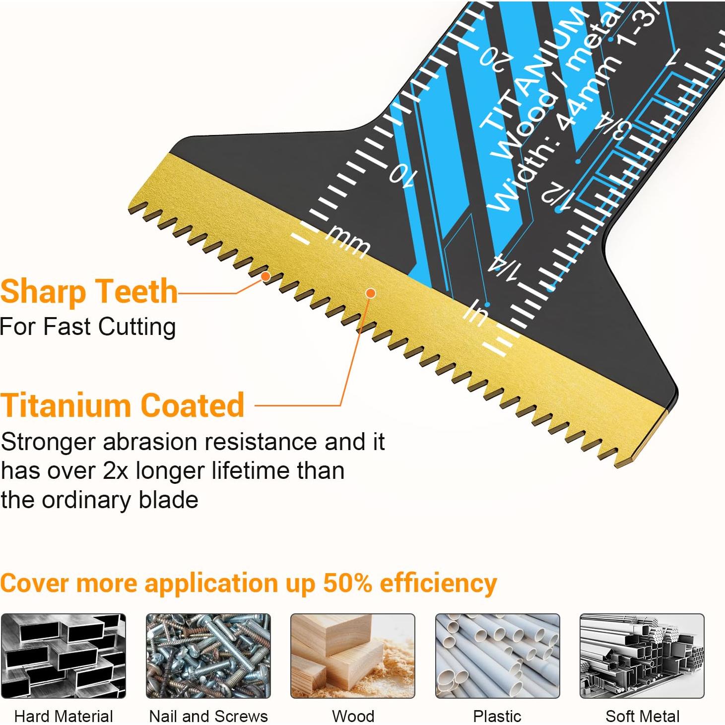 Cuchillas Oscilantes PECHAM 34PCS para Madera y Metal