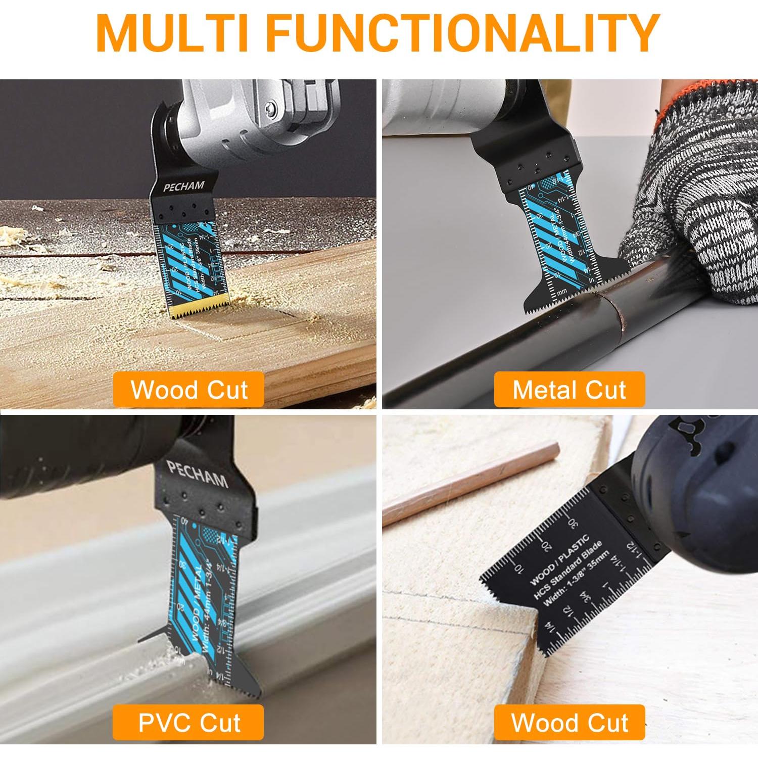 Cuchillas Oscilantes PECHAM 34PCS para Madera y Metal