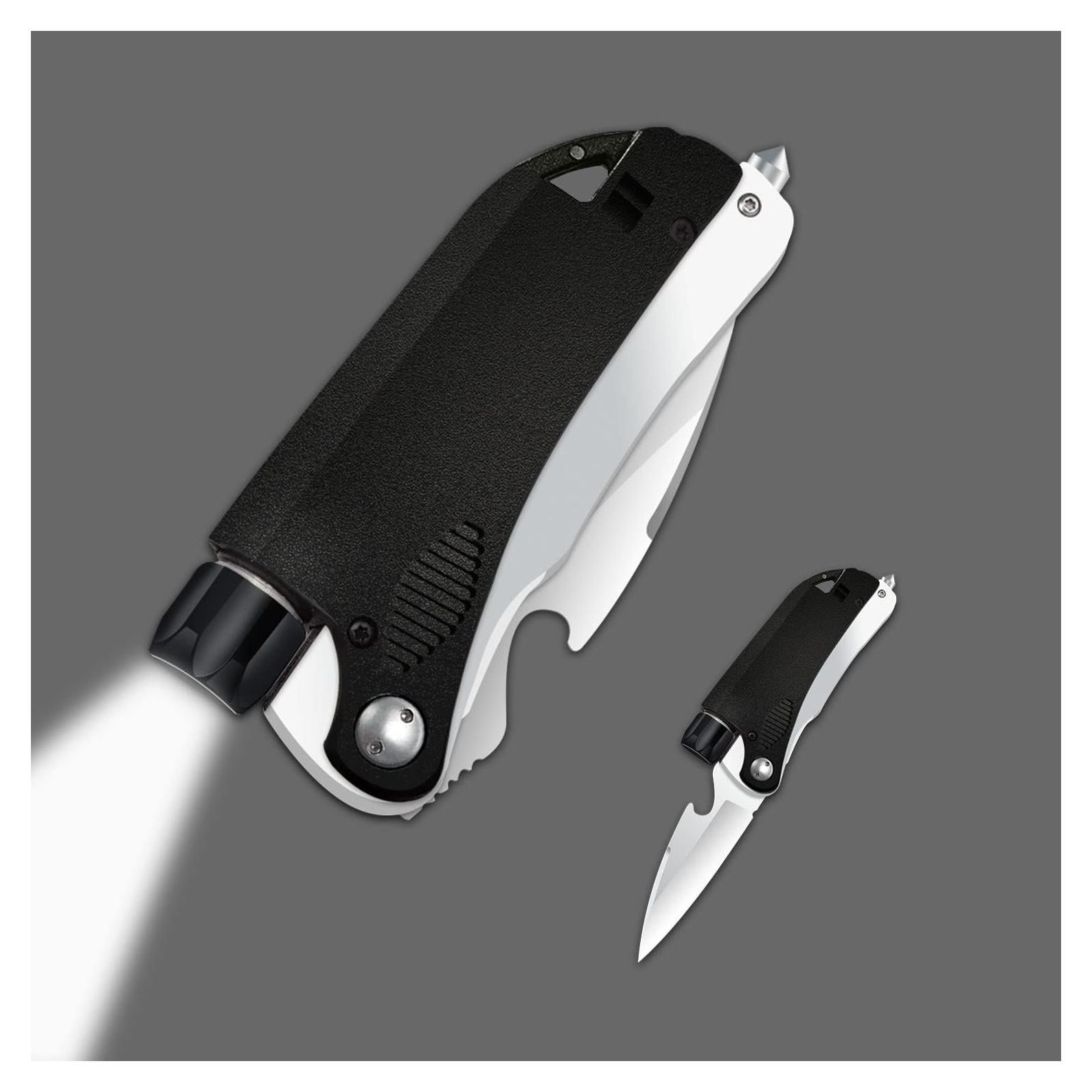 Linterna Mini 6 en 1 WELESHEI con Cuchillo y Abrebotellas