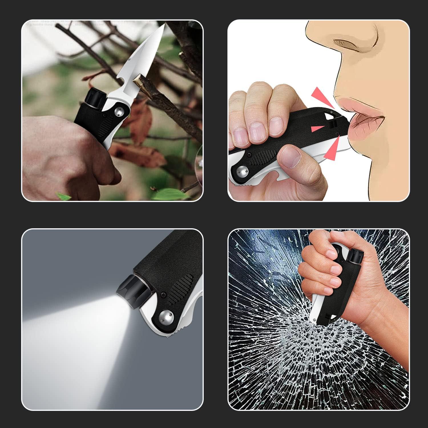 Linterna Mini 6 en 1 WELESHEI con Cuchillo y Abrebotellas