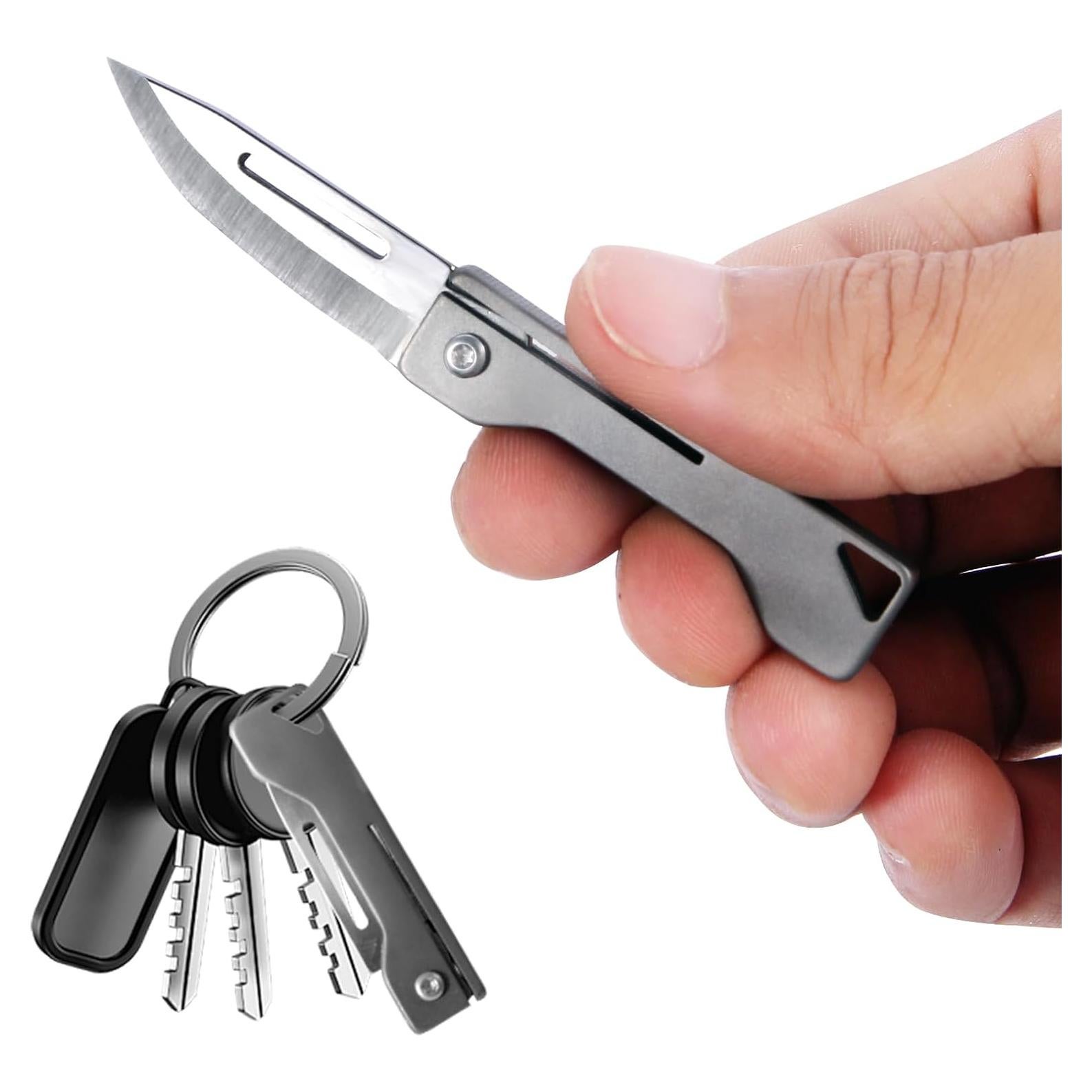 Cuchillo Plegable Zastan de Titanio 4.83 cm, Compacto y Ligero