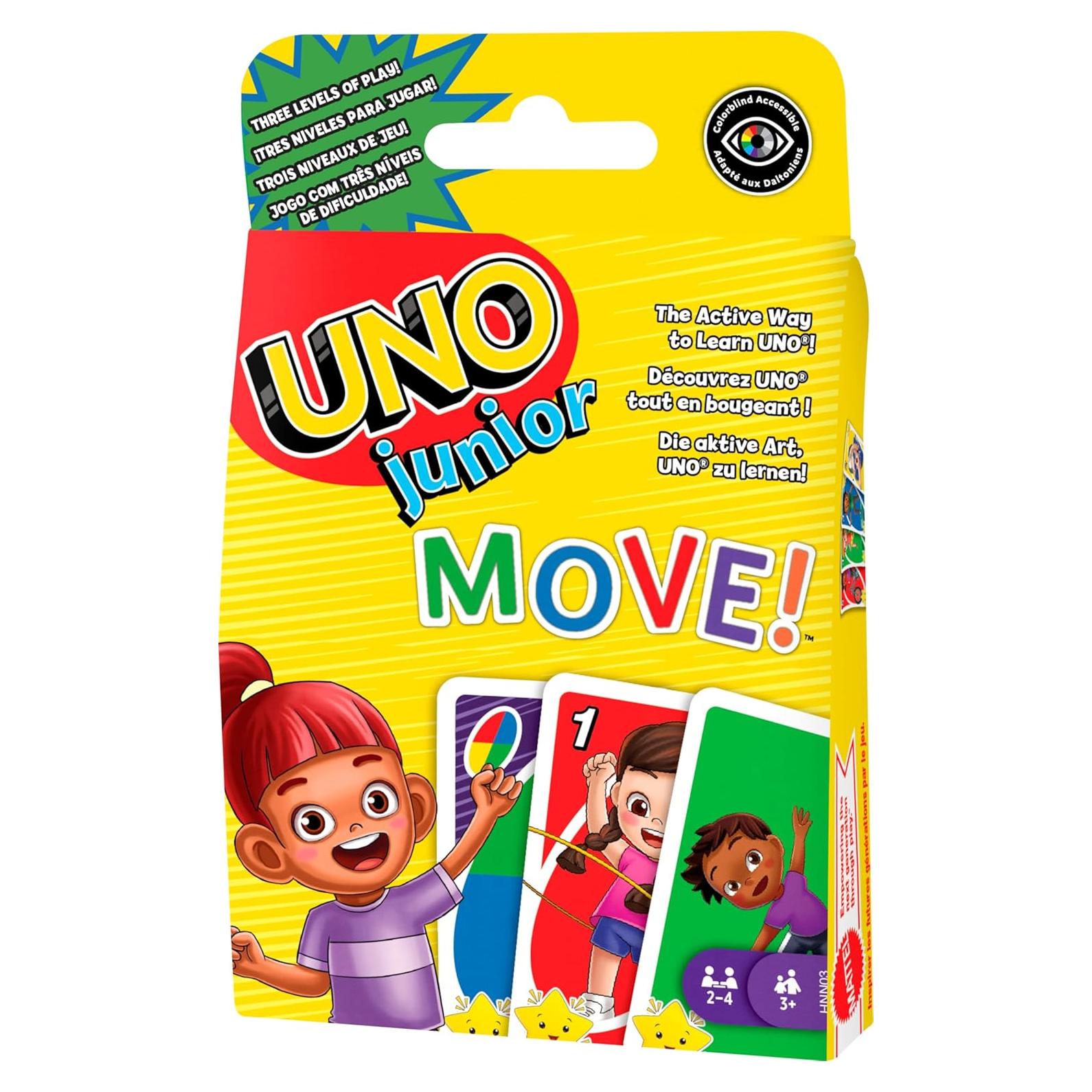 Juego de Cartas UNO Junior Move! Mattel para Niños 3+