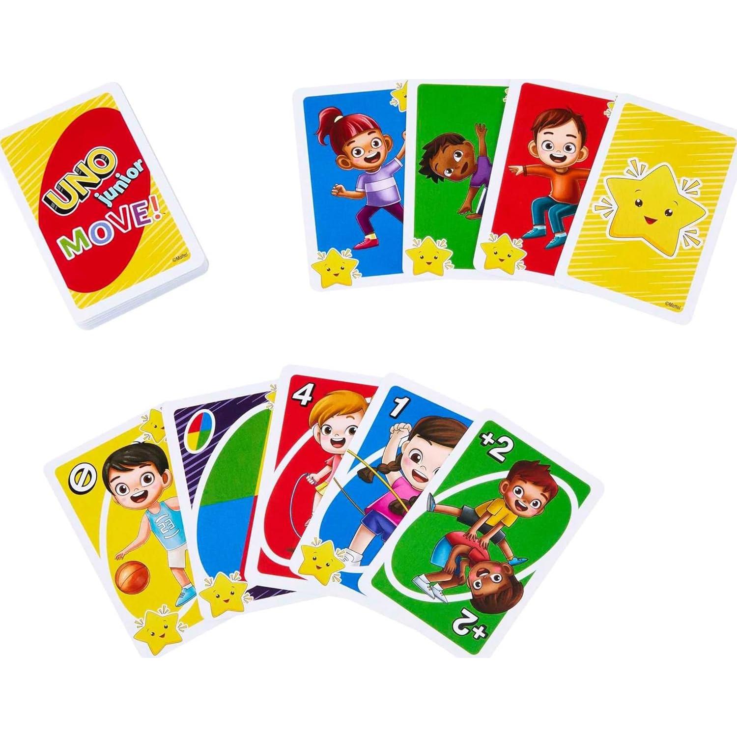 Juego de Cartas UNO Junior Move! Mattel para Niños 3+
