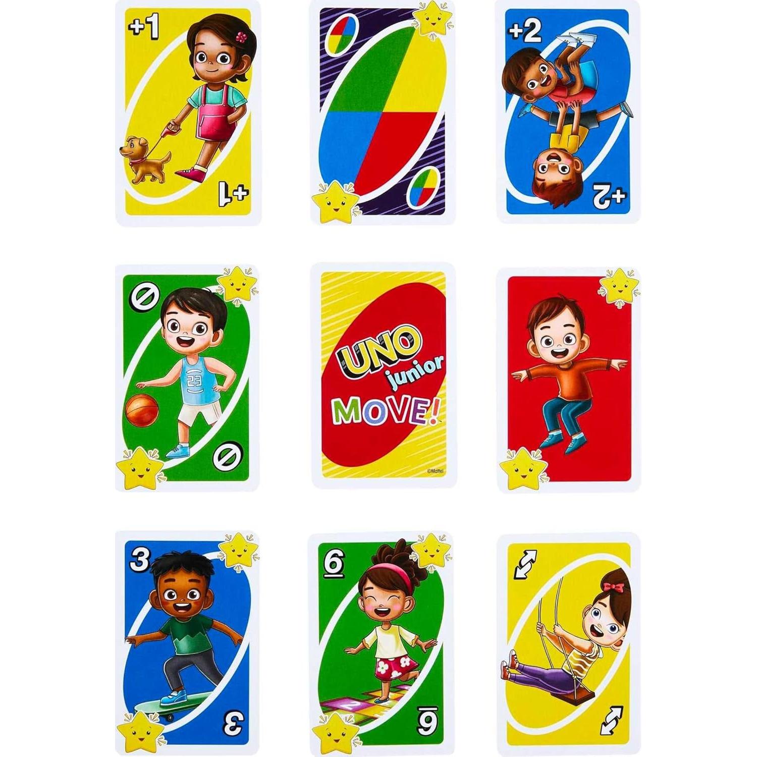 Juego de Cartas UNO Junior Move! Mattel para Niños 3+
