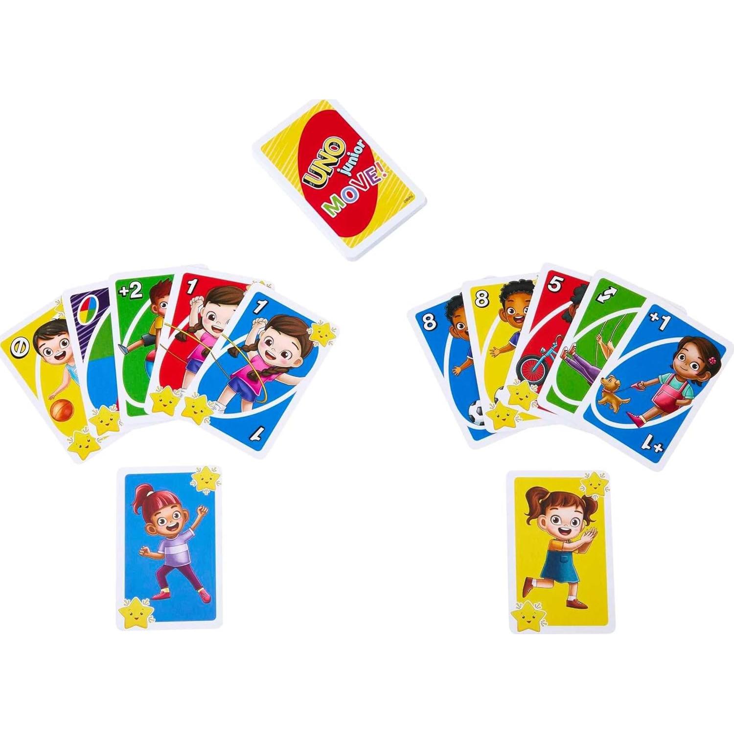 Juego de Cartas UNO Junior Move! Mattel para Niños 3+